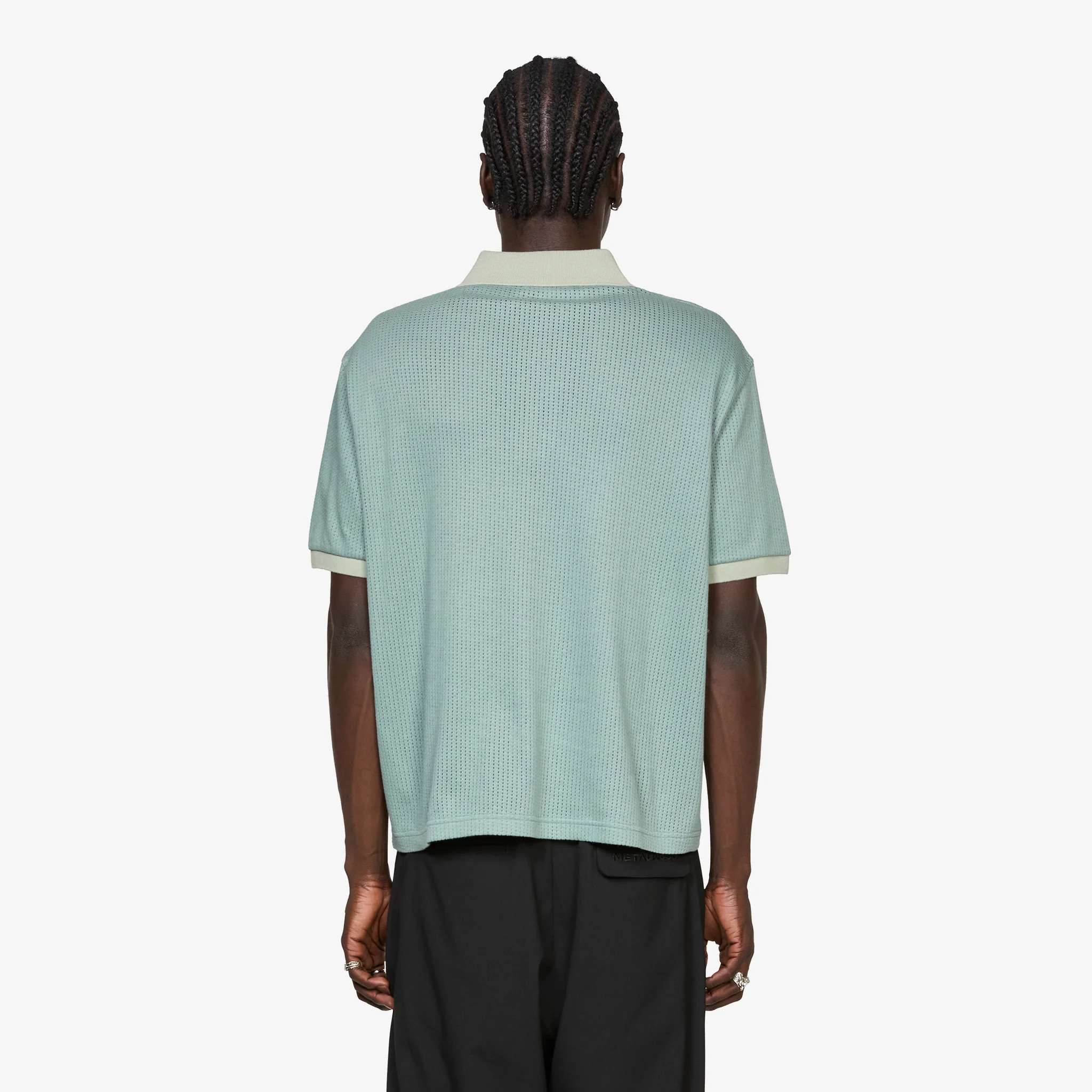 Jacquard Polo Shirt Baltic - Image 3