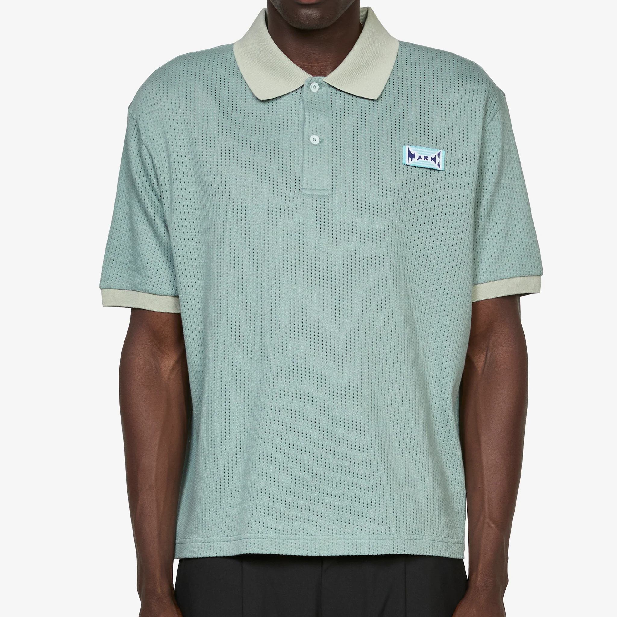 Jacquard Polo Shirt Baltic - Image 4