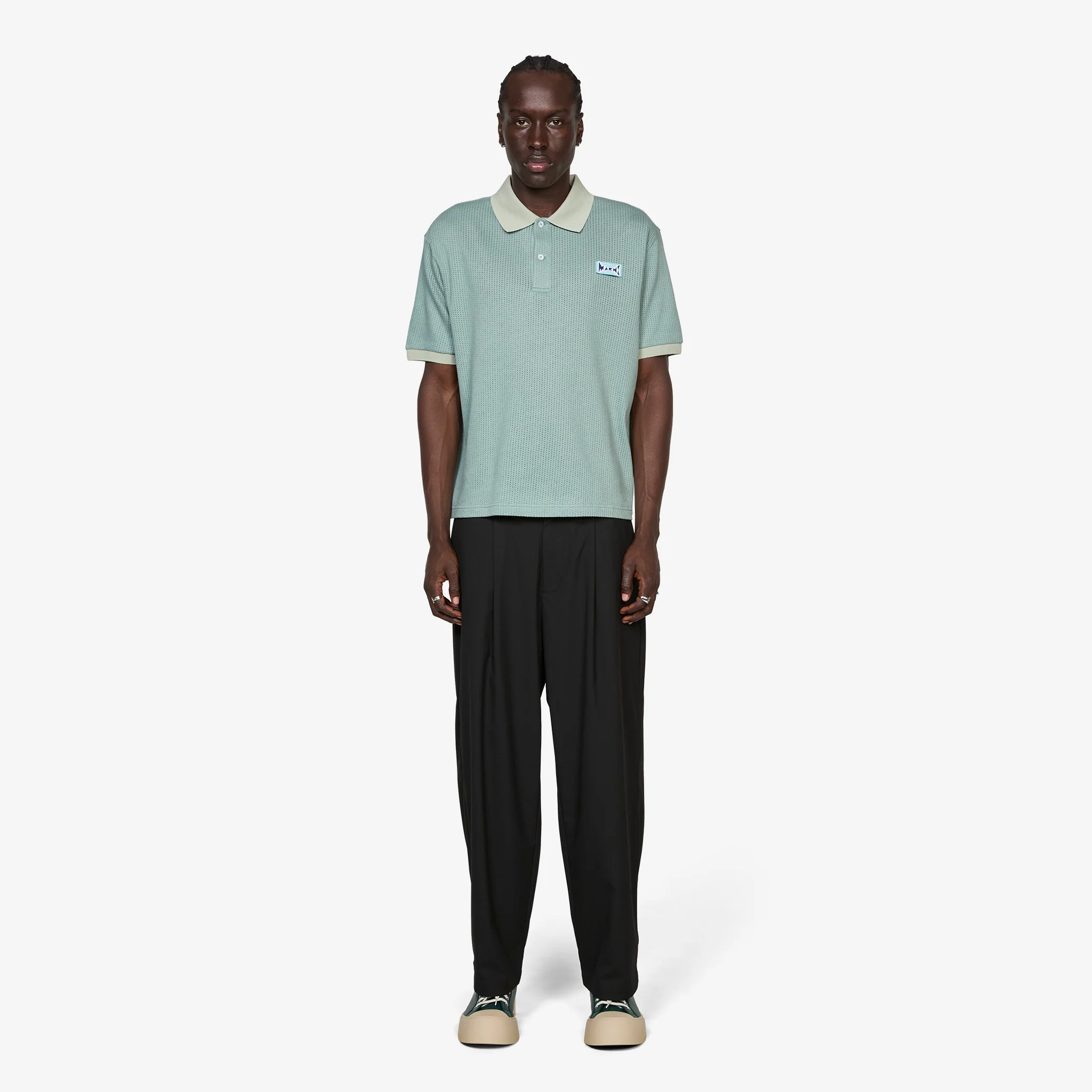 Jacquard Polo Shirt Baltic - Image 5