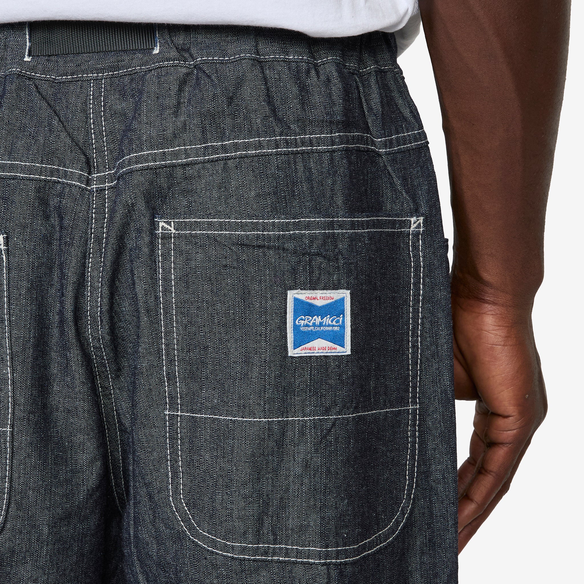 Japanese Chambray Double Knee Navy - Image 3