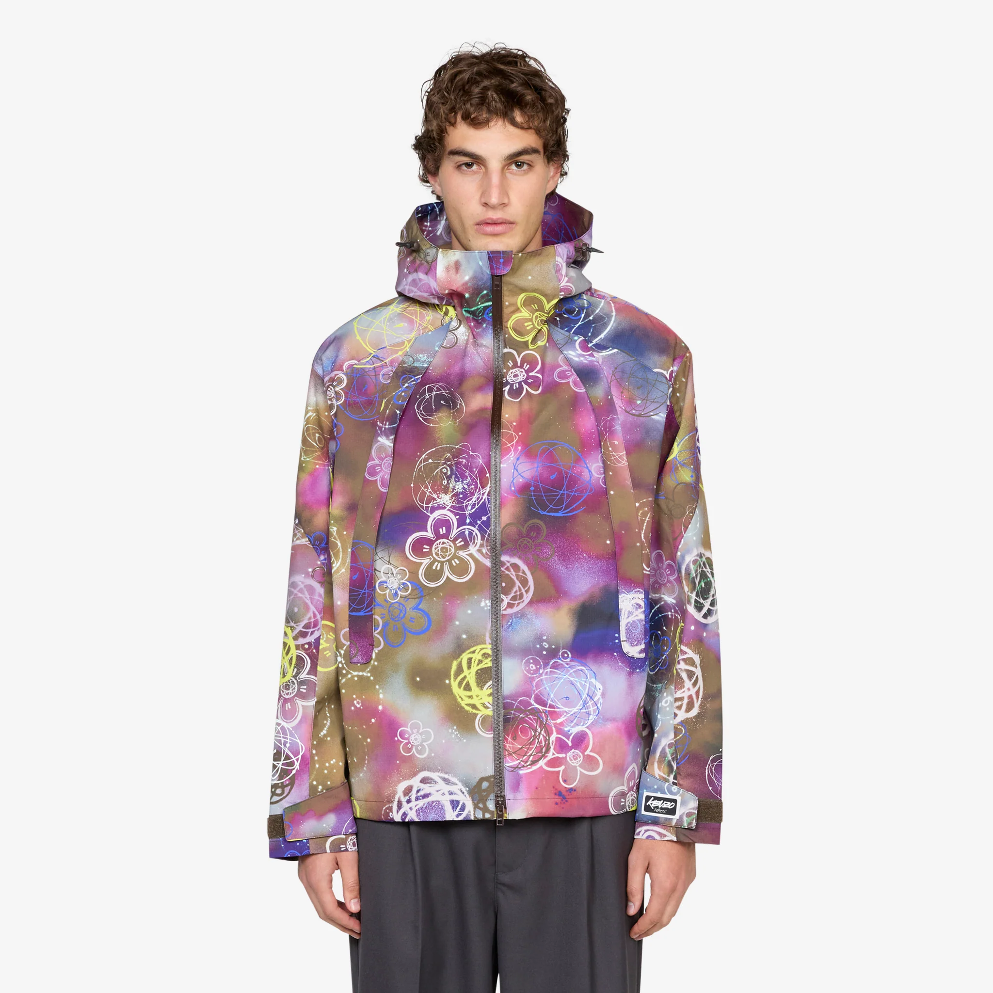 'KENZO x Futura 2000' Short Windbreaker Khaki