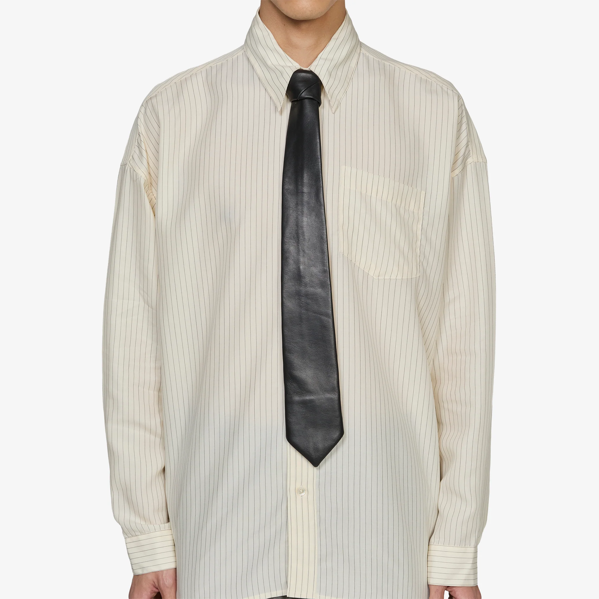 Leather Tie Black - Image 2