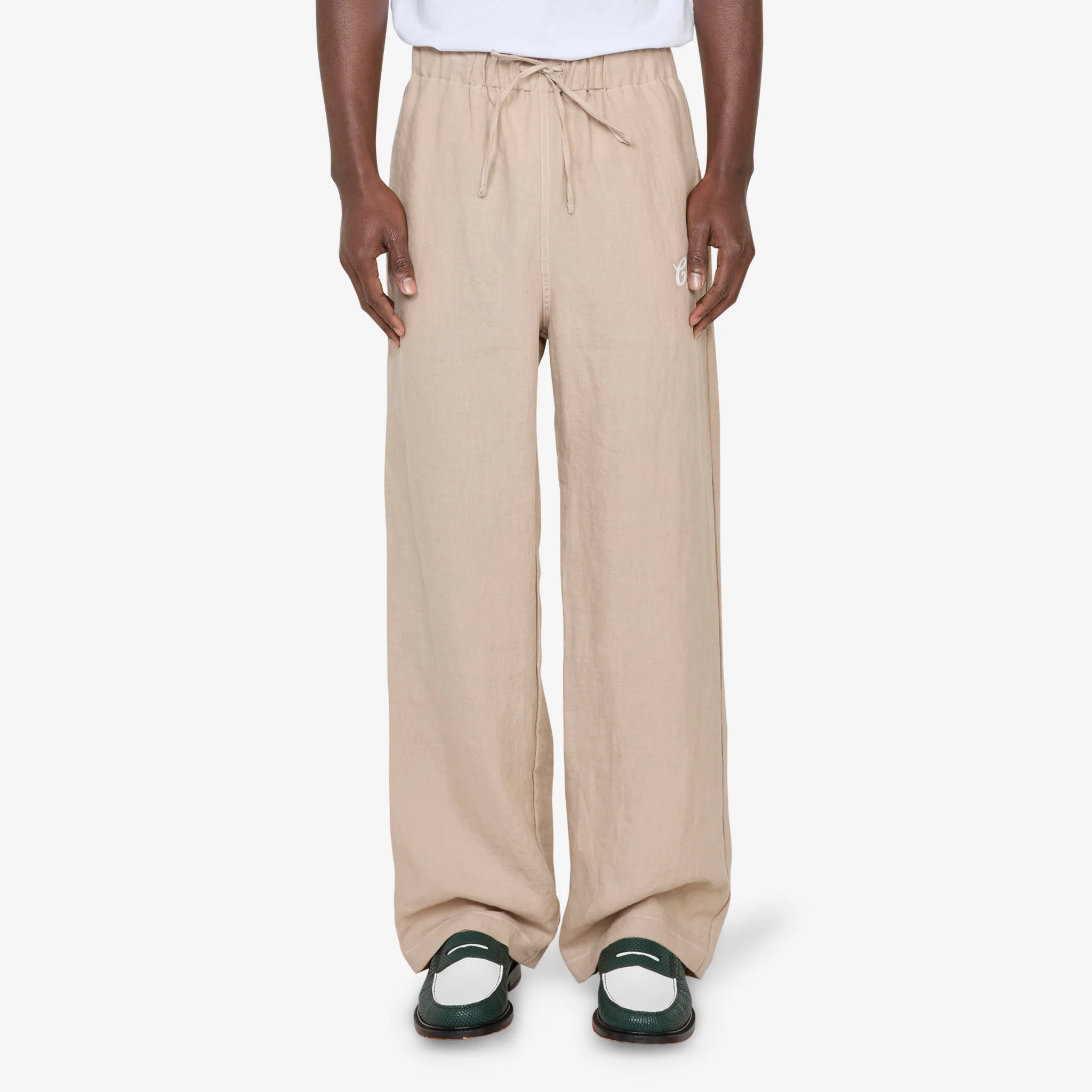 Linen Beach Pants Beige