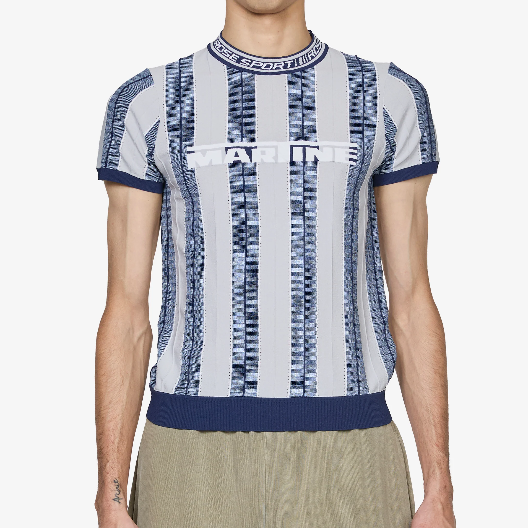 Logo Tight T-Shirt Blue | Grey - Image 4