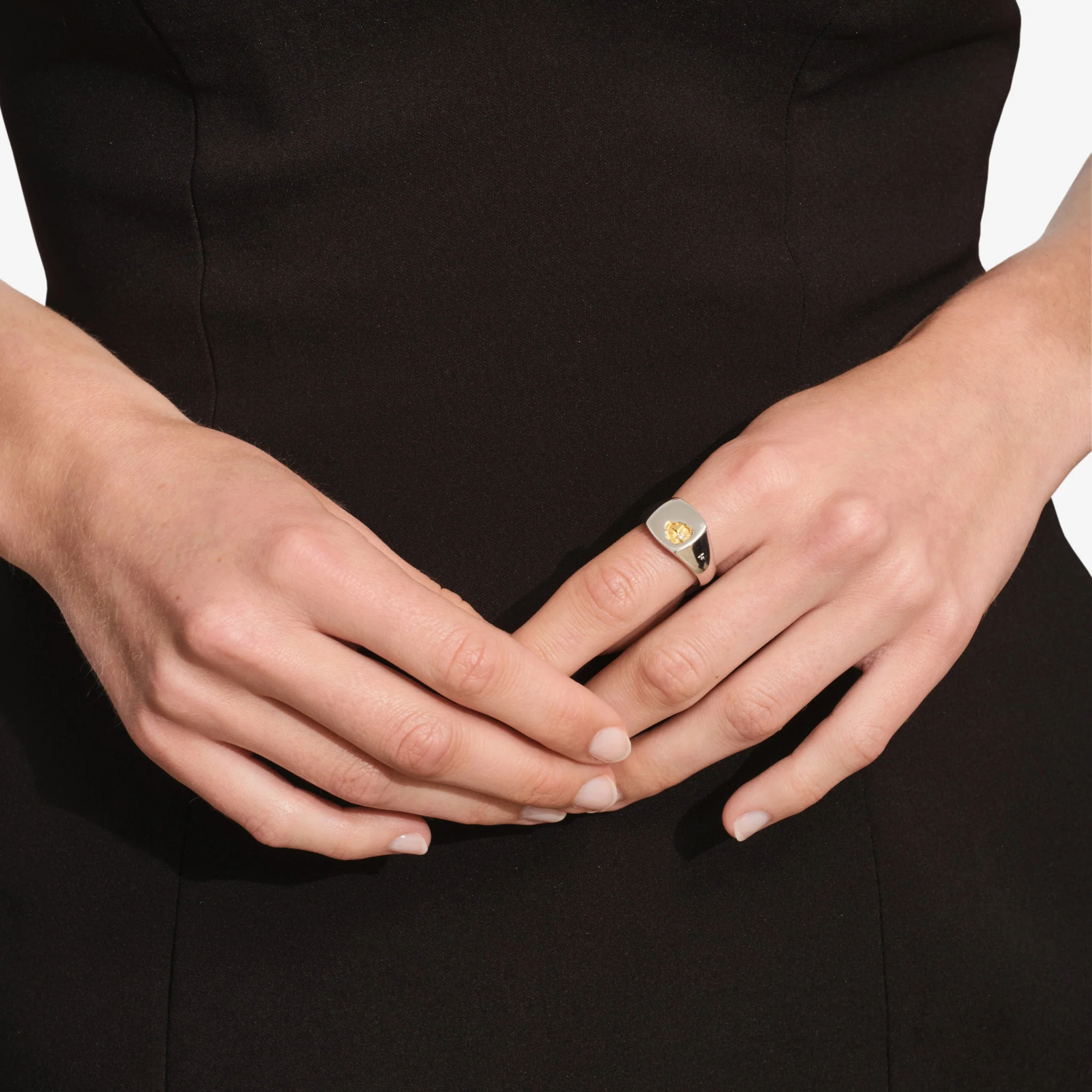 Mined Ring Small Diamond Silver | Gold - Image 4
