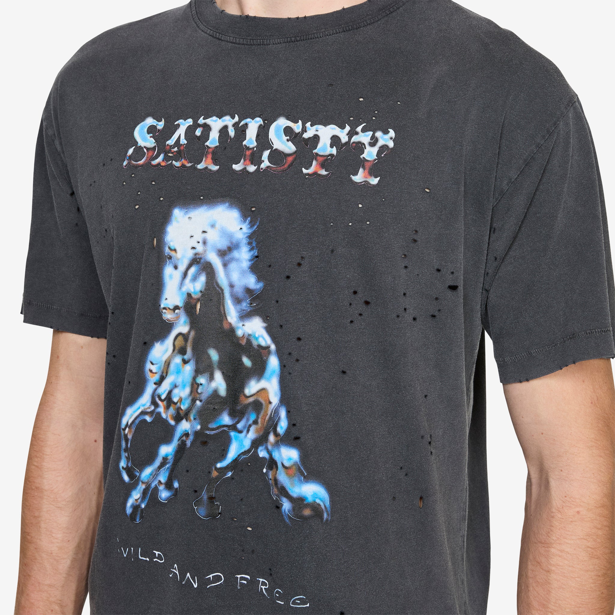 MothTech™ Wild And Free T-Shirt Aged Black - Image 2
