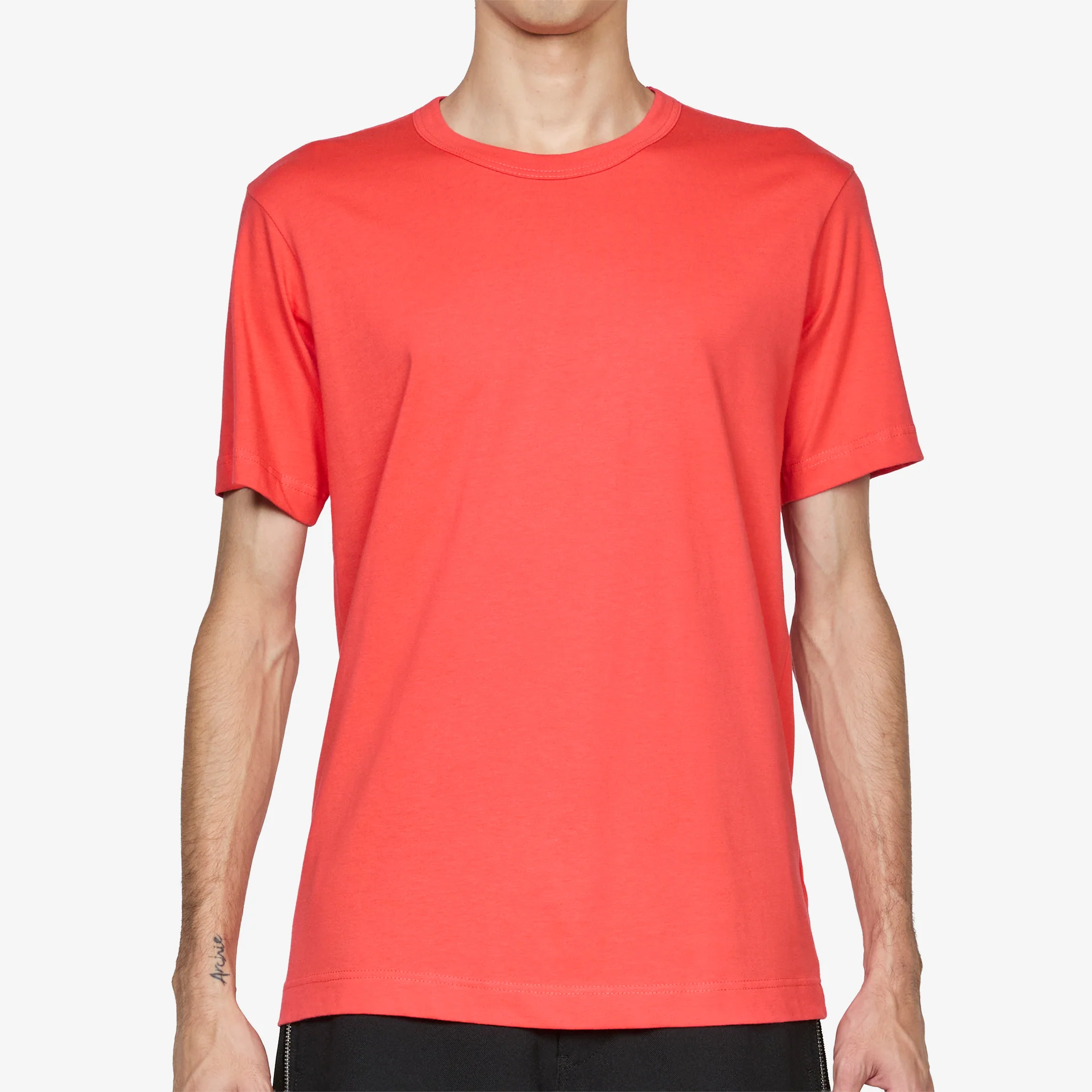 Neck Logo T-Shirt Red - Image 5