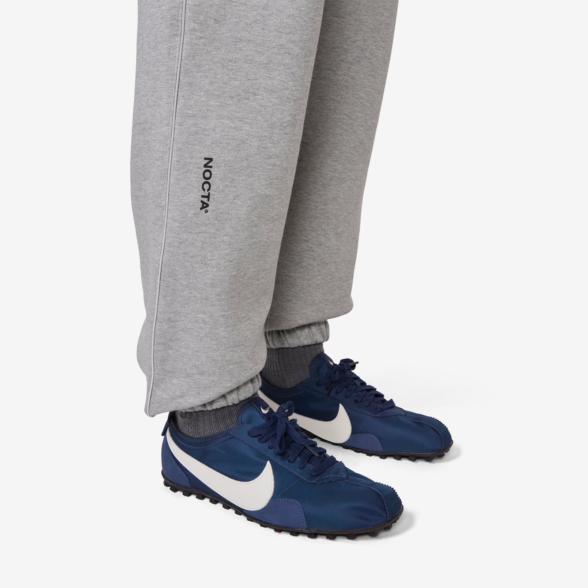 NOCTA Fleece Pant Dark Grey Heather | Matte Silver | Black - Image 5