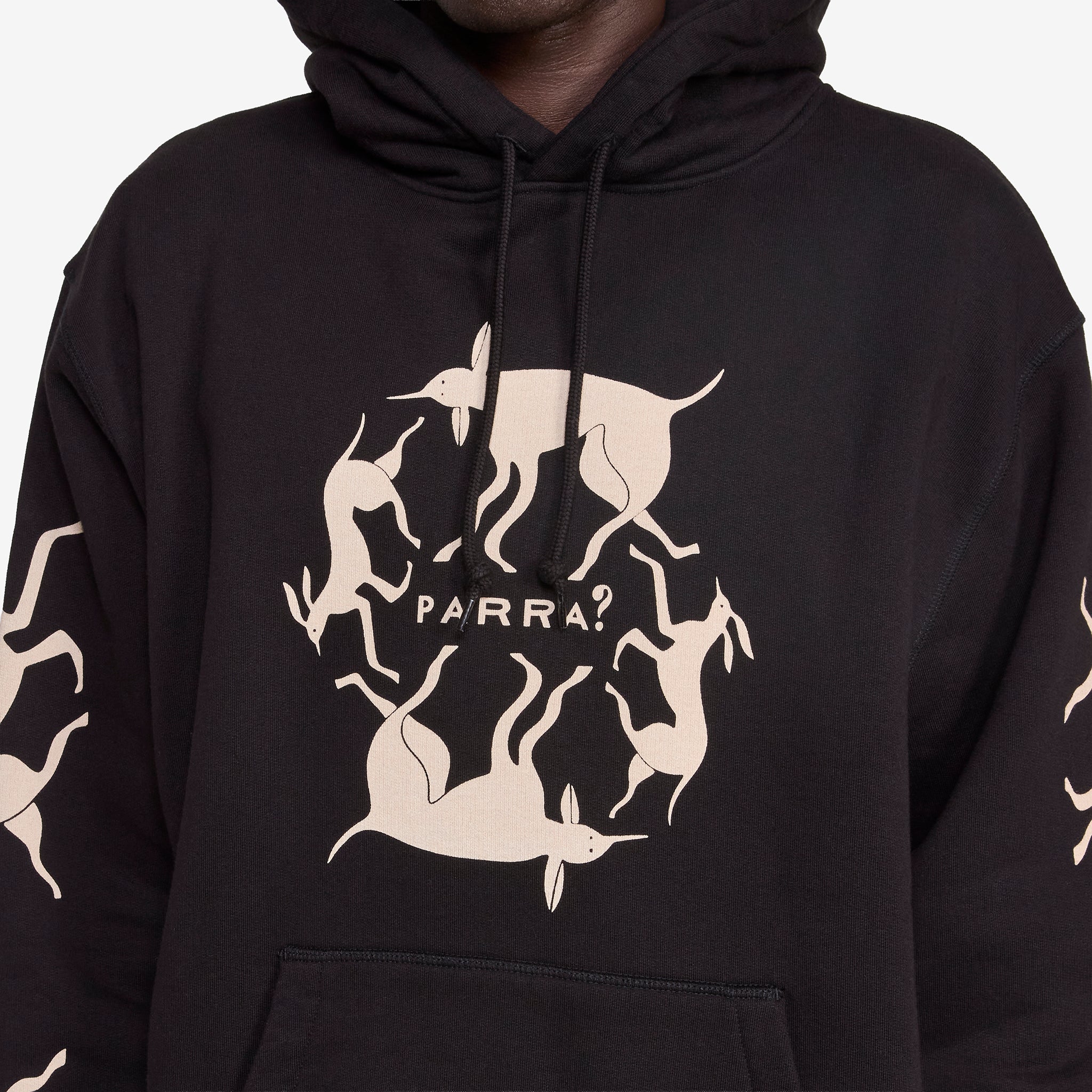 Non Grand Cafe Hooded Sweatshirt Black - Image 4
