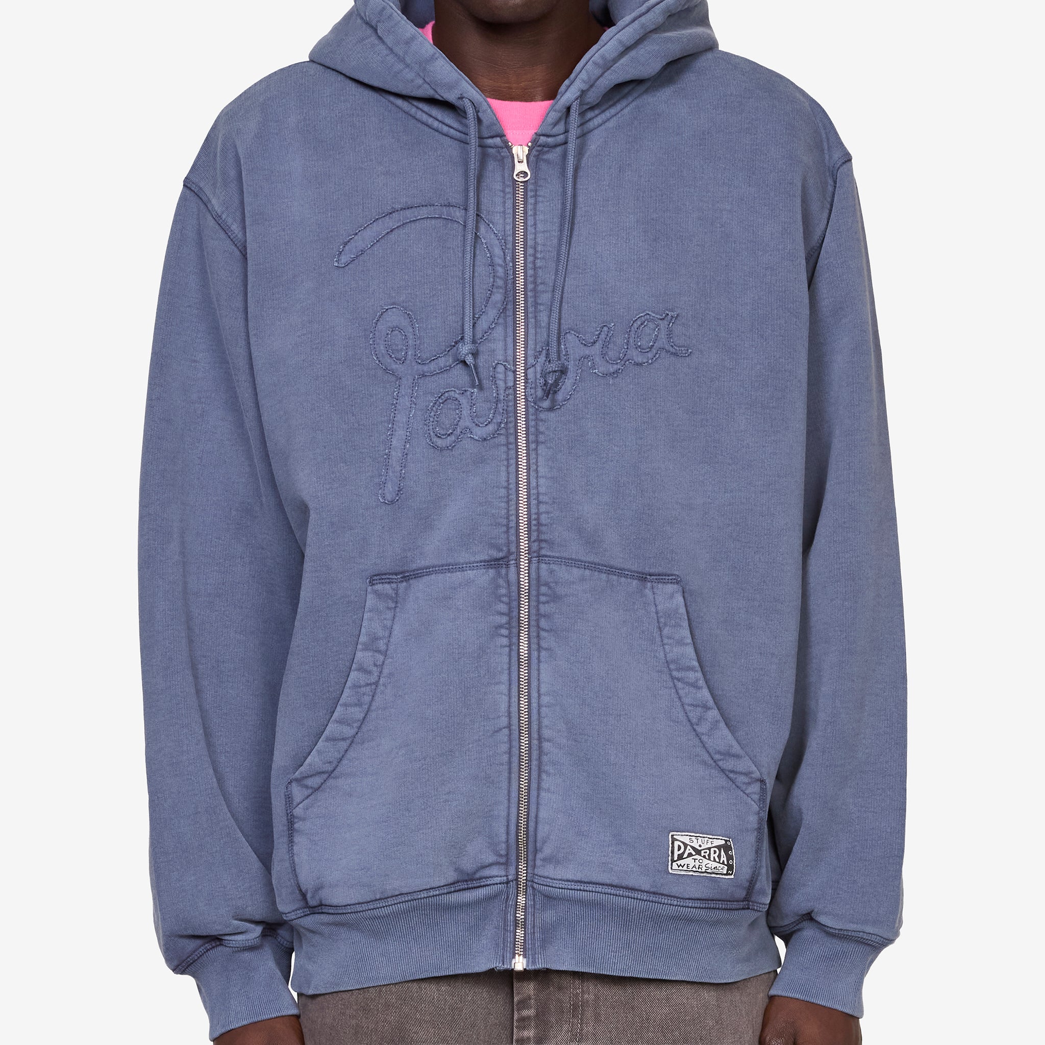 Not Fade Away Zip Hooded Sweatshirt Washed Dark Grey - Image 5