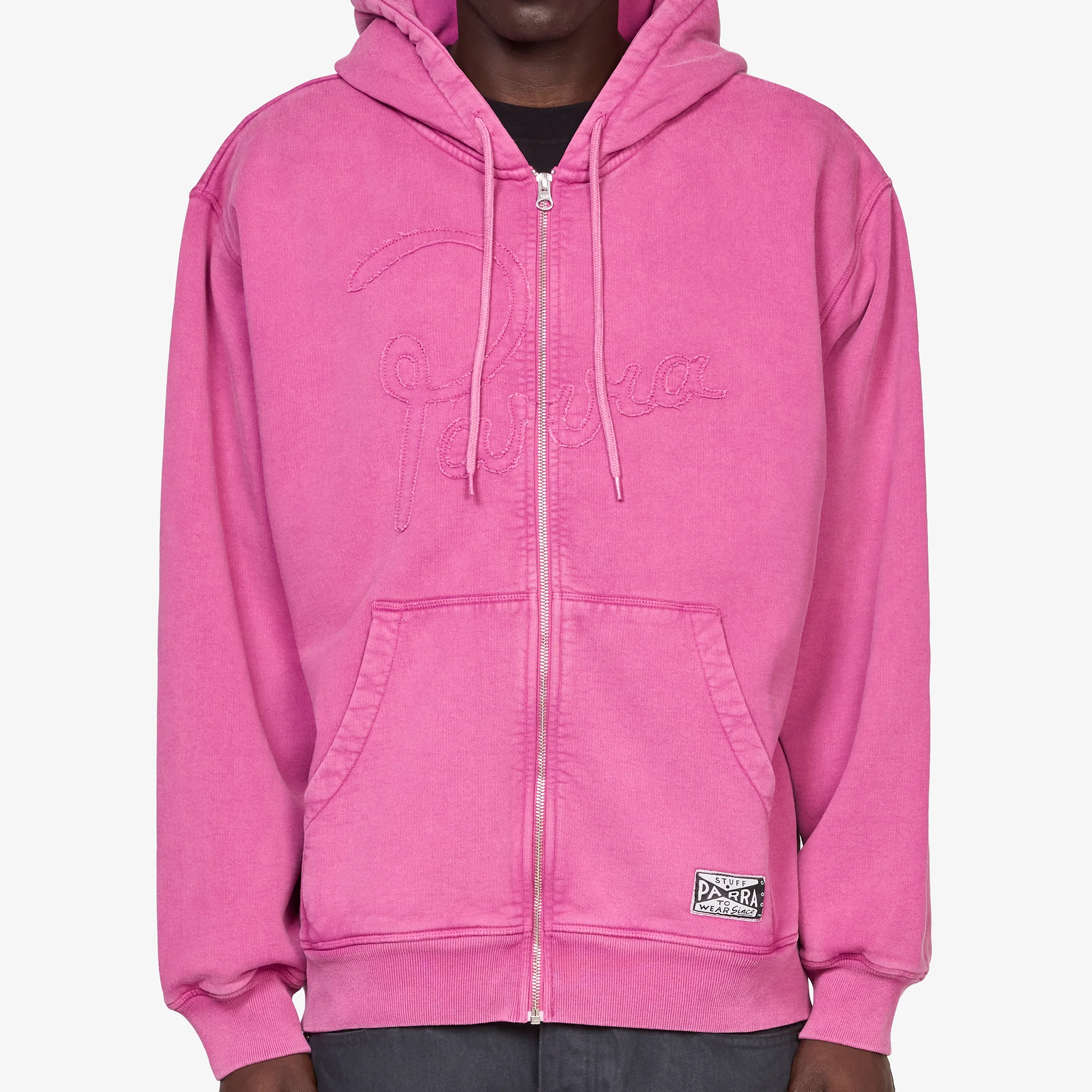 Not Fade Away Zip Hooded Sweatshirt Washed Tyrian Purple - Image 5