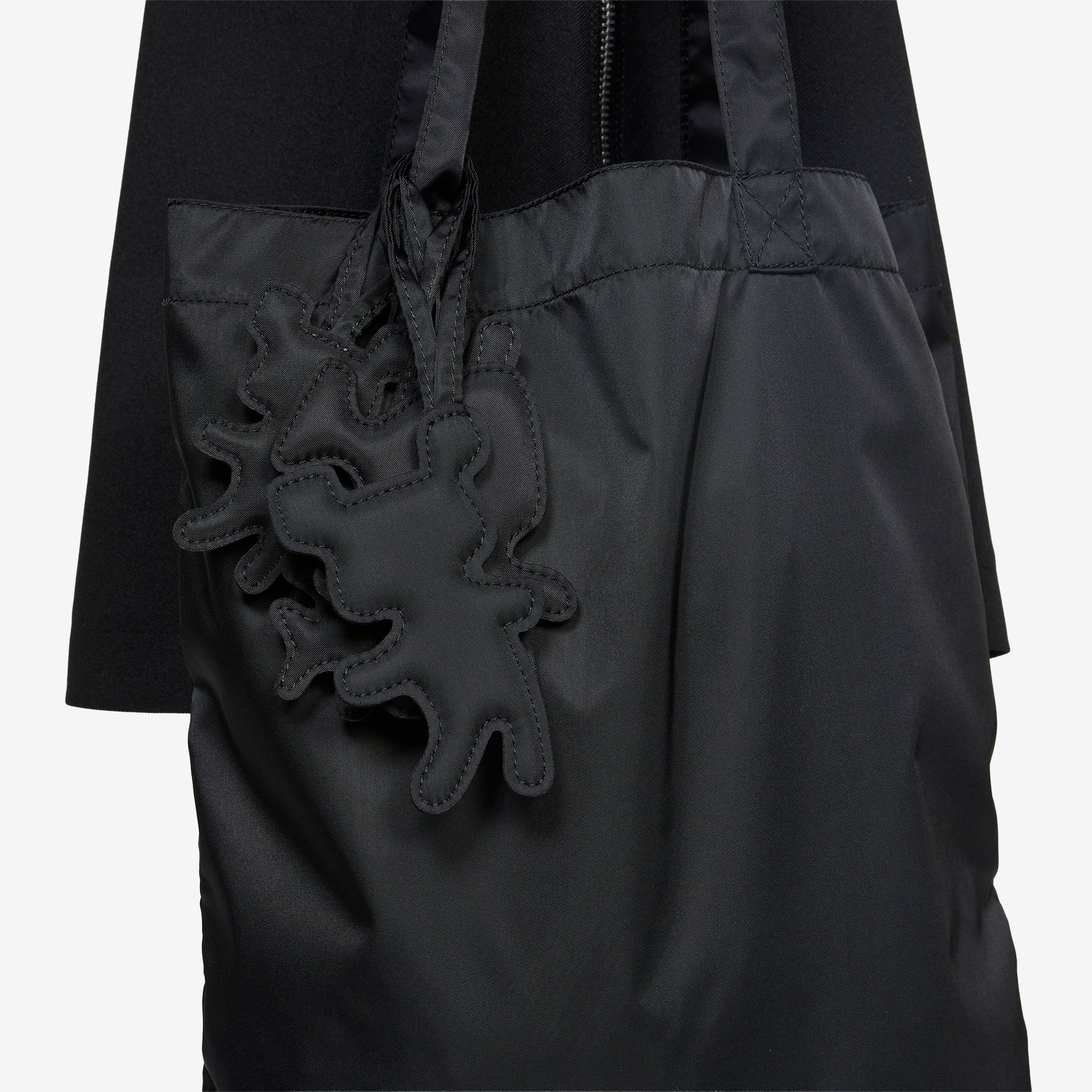 Nylon Tote Bag Black - Image 2