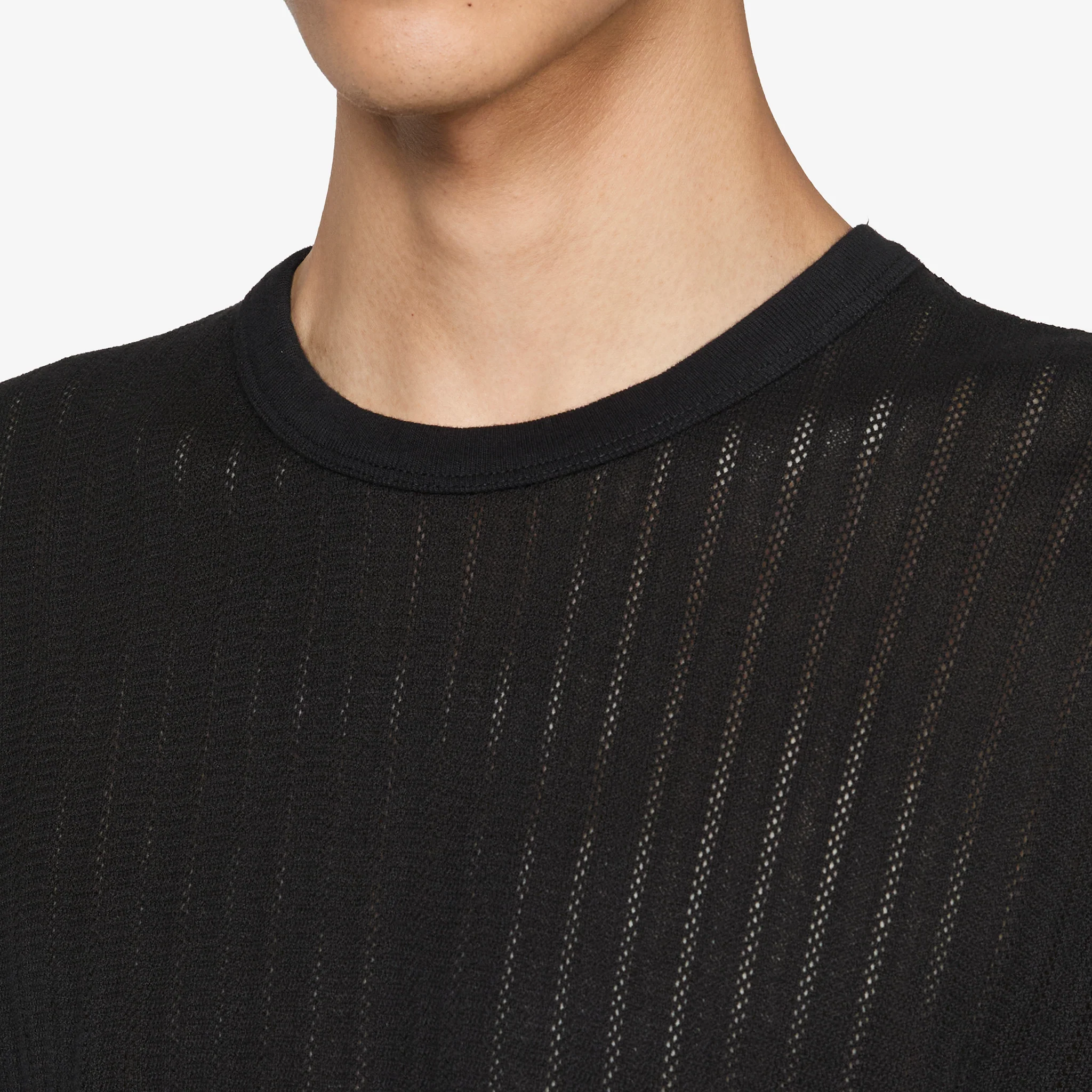 Ornament T-Shirt Black Lace Stripe - Image 2
