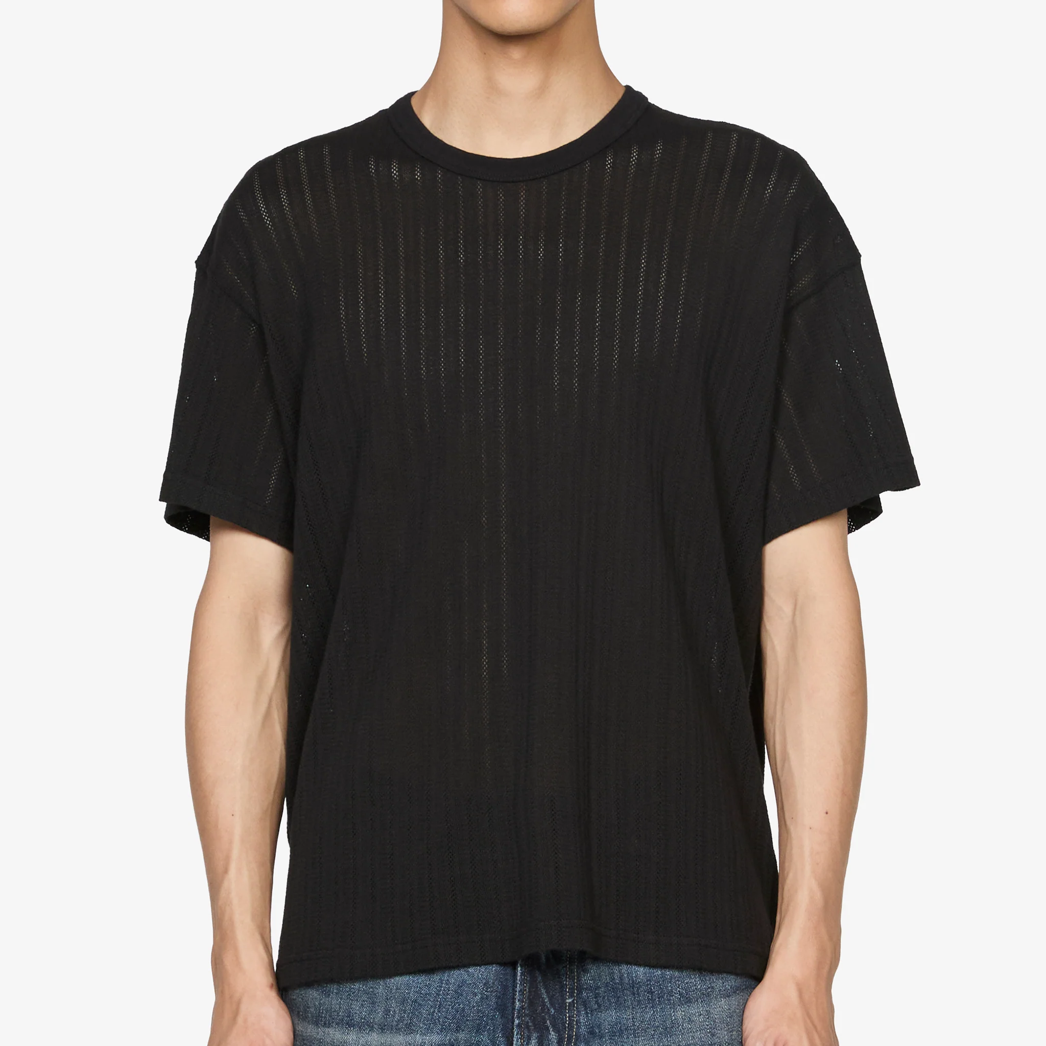 Ornament T-Shirt Black Lace Stripe - Image 3