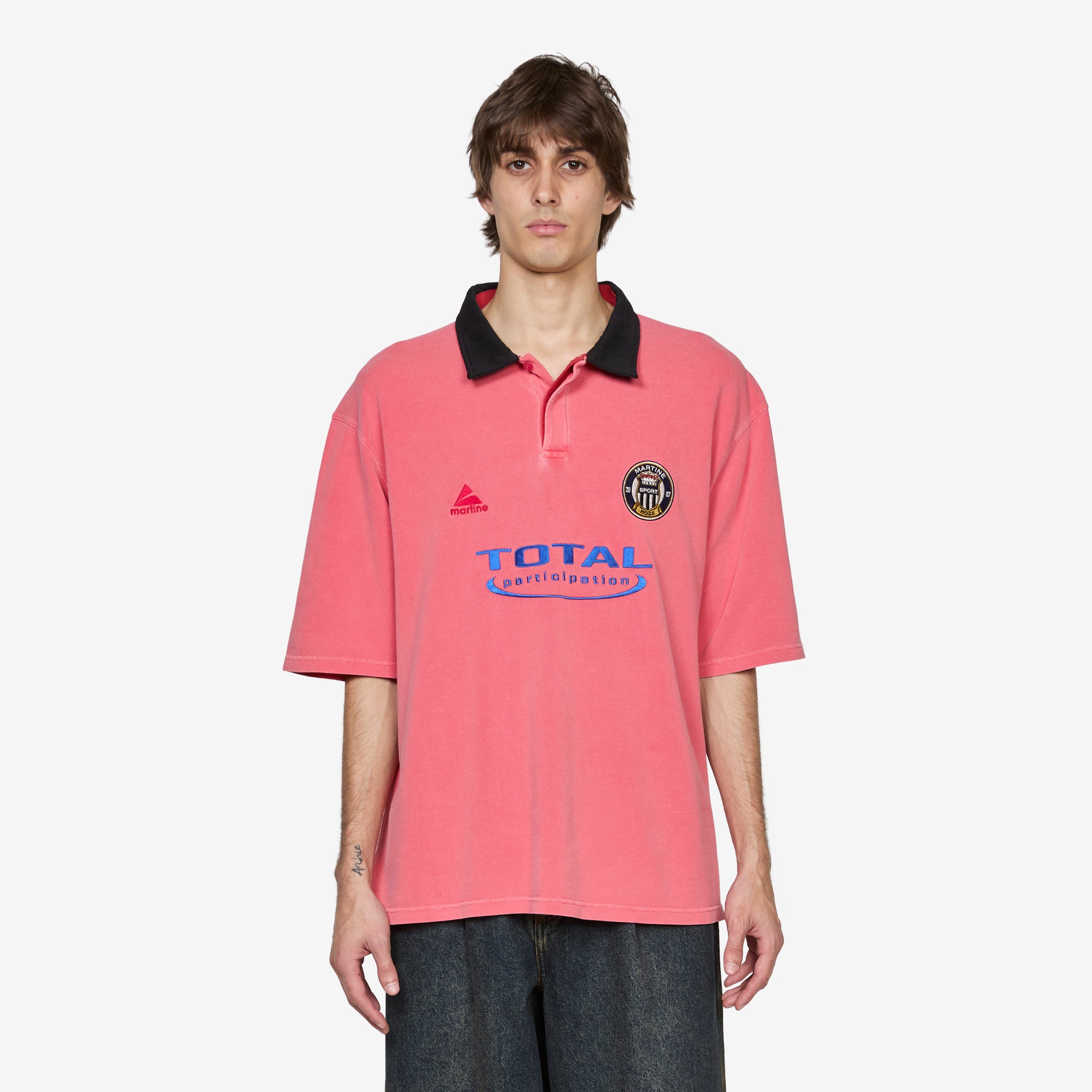 Oversized Polo Washed Pink