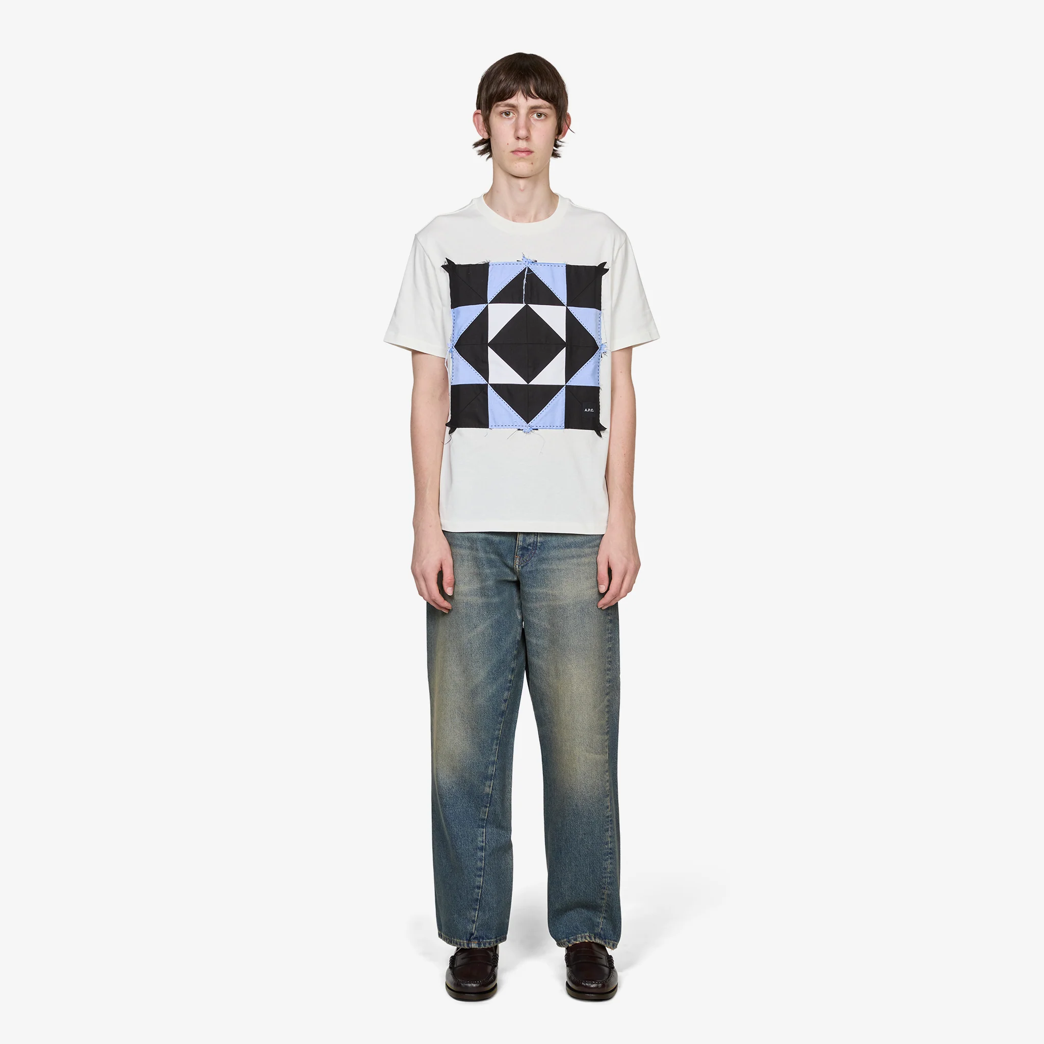 Patchwork T-Shirt White - Image 3