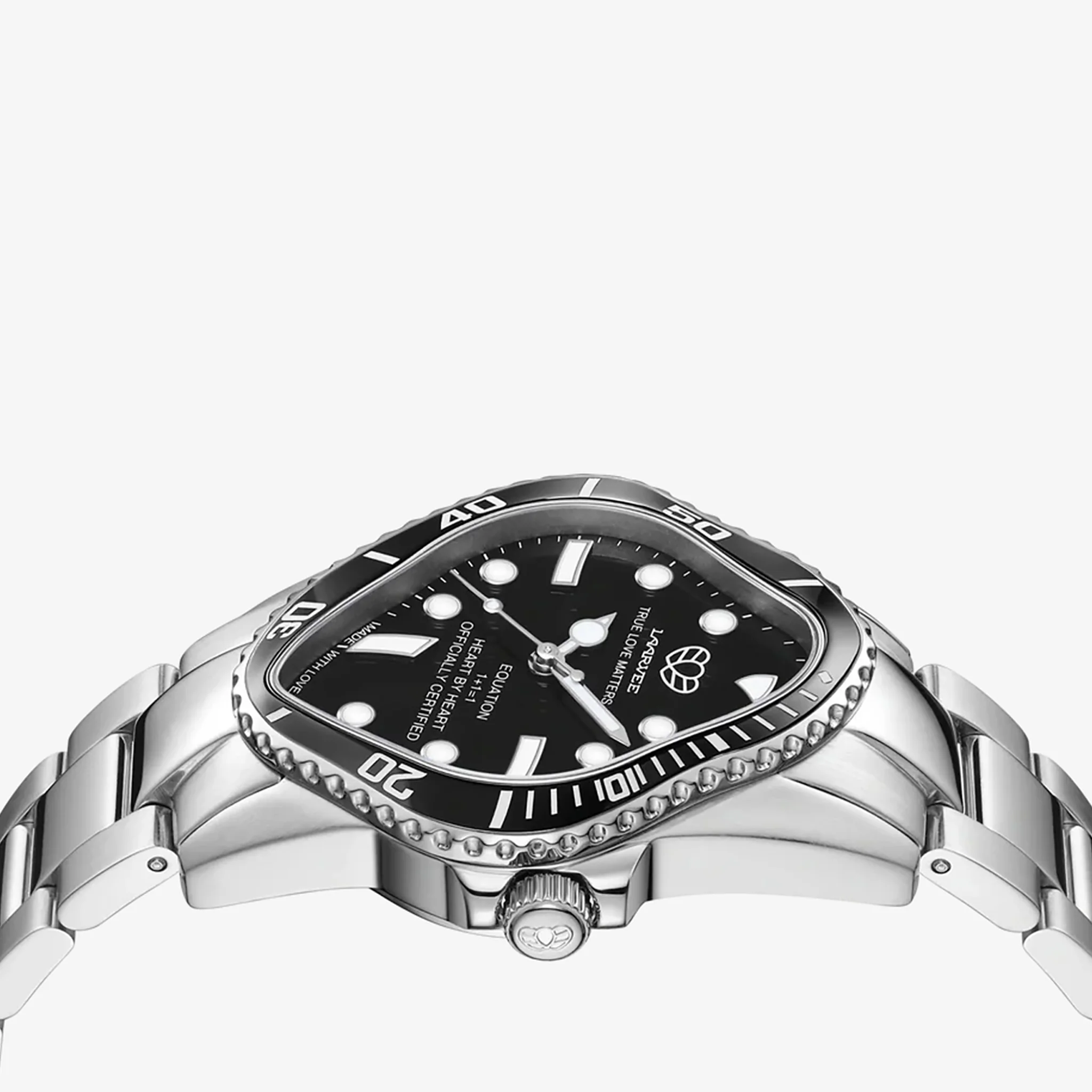 PEA101 Silver Precision Steel | Black Bezel | Black Dial 32mm - Image 2
