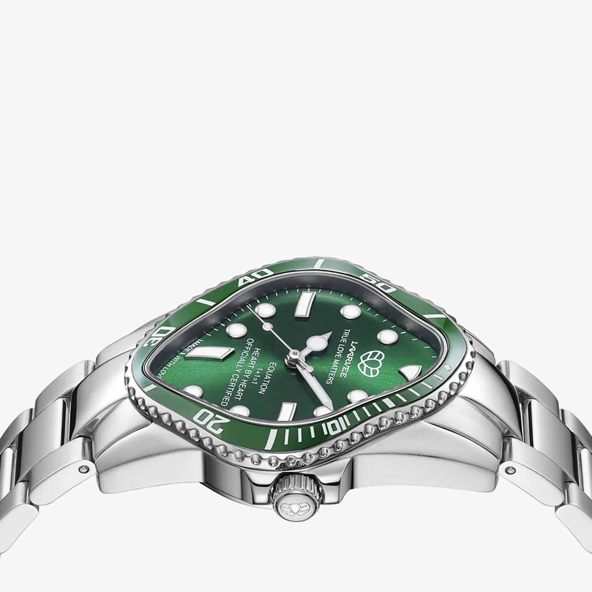 PEA101 Silver Precision Steel | Green Bezel | Green Dial 32mm - Image 4