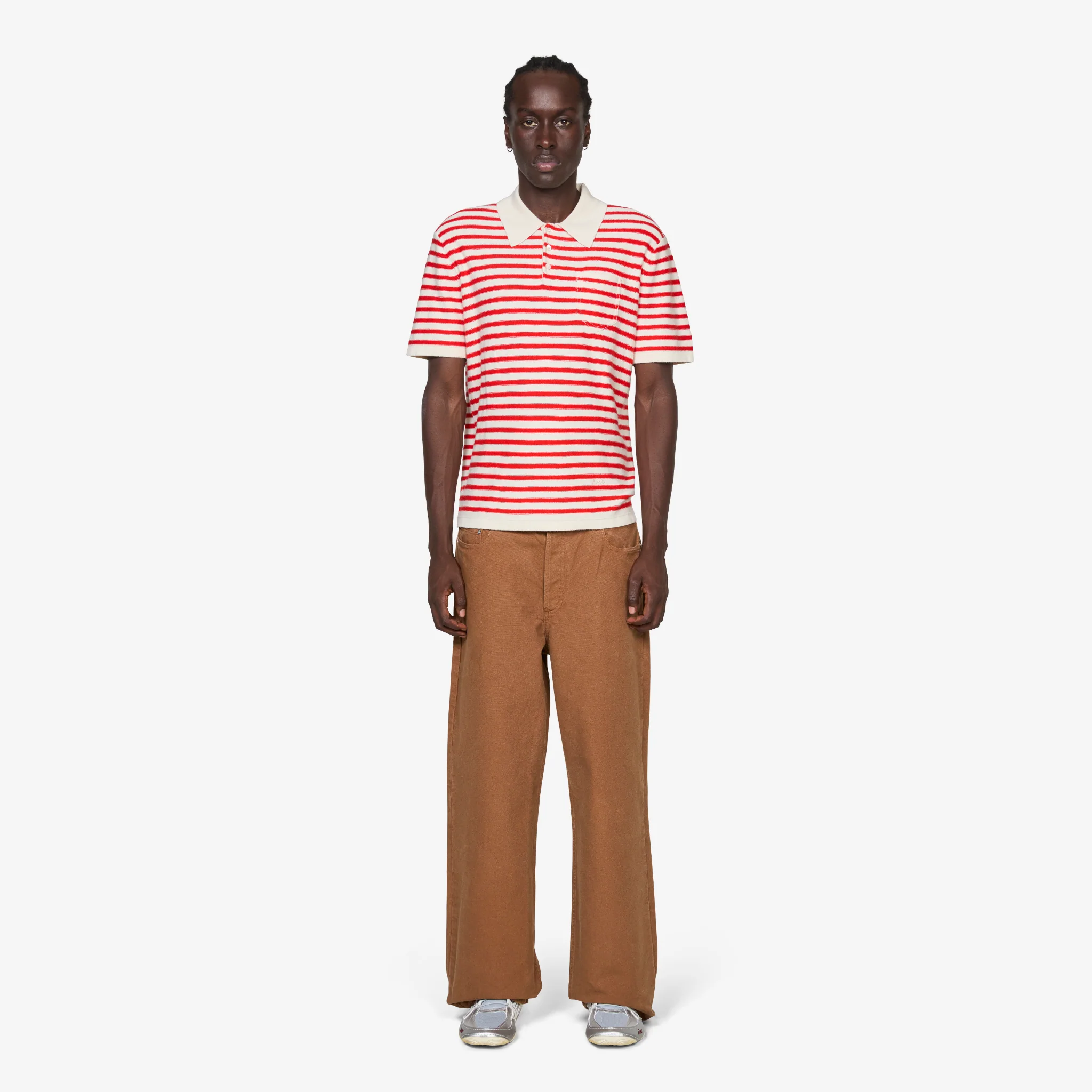 Polo Shirt Ecru | Red - Image 4