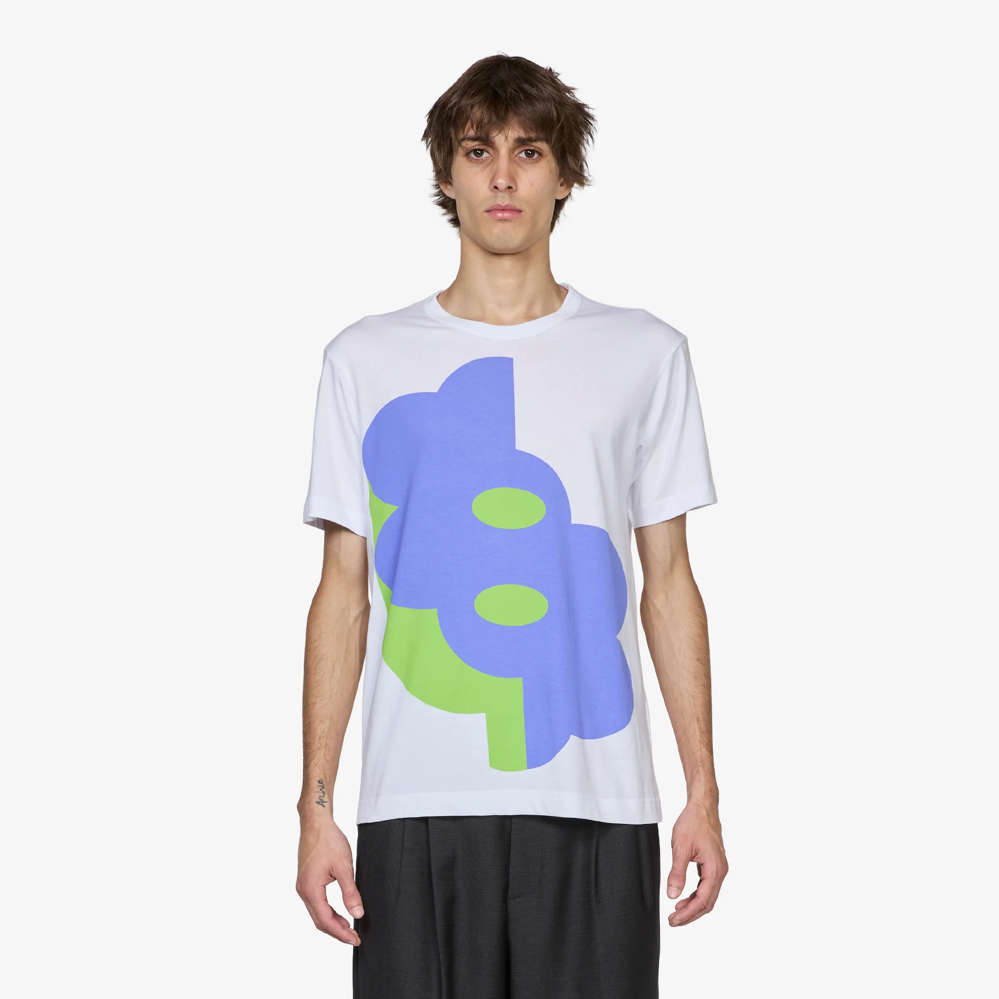 Printed Cotton Jersey T-Shirt White