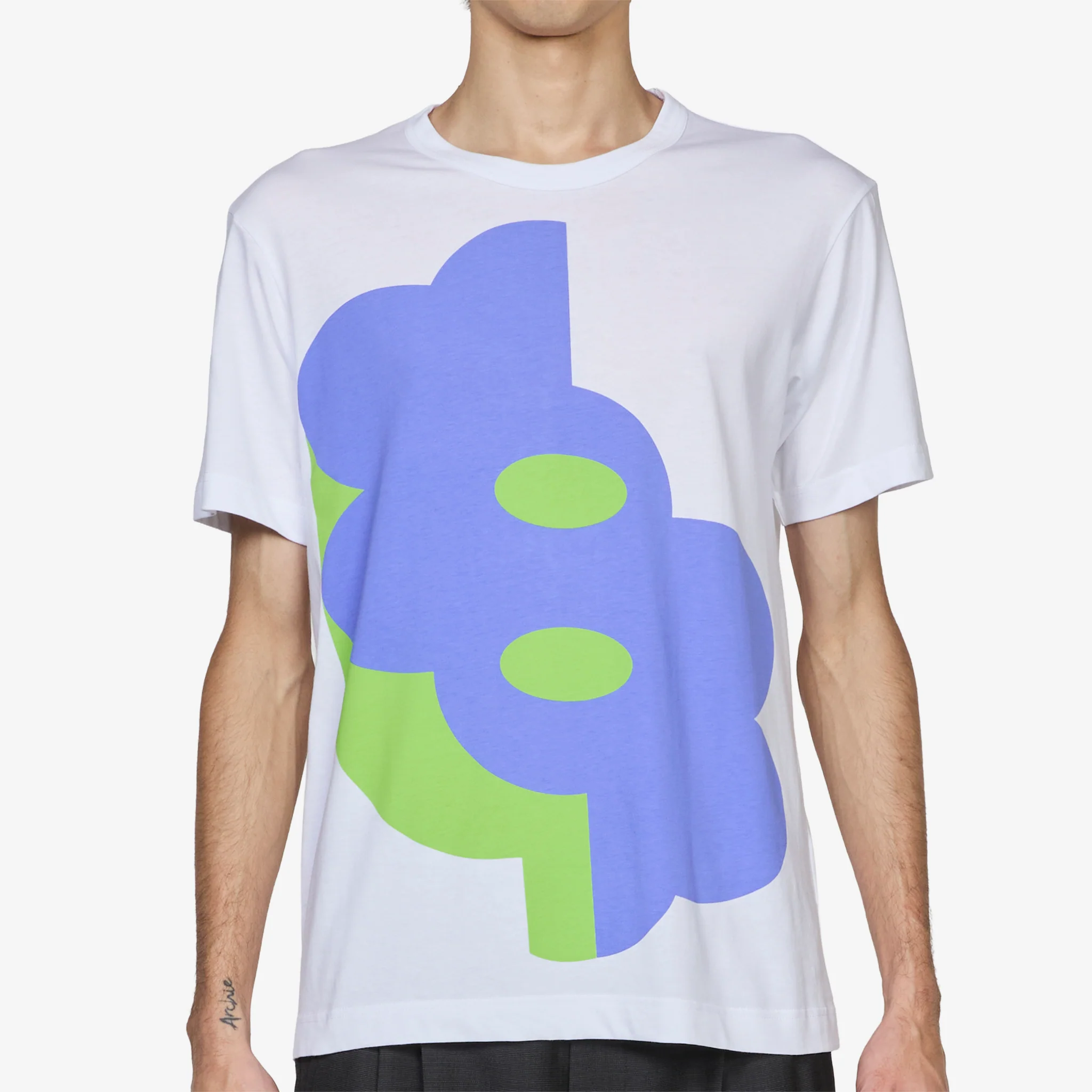 Printed Cotton Jersey T-Shirt White - Image 2