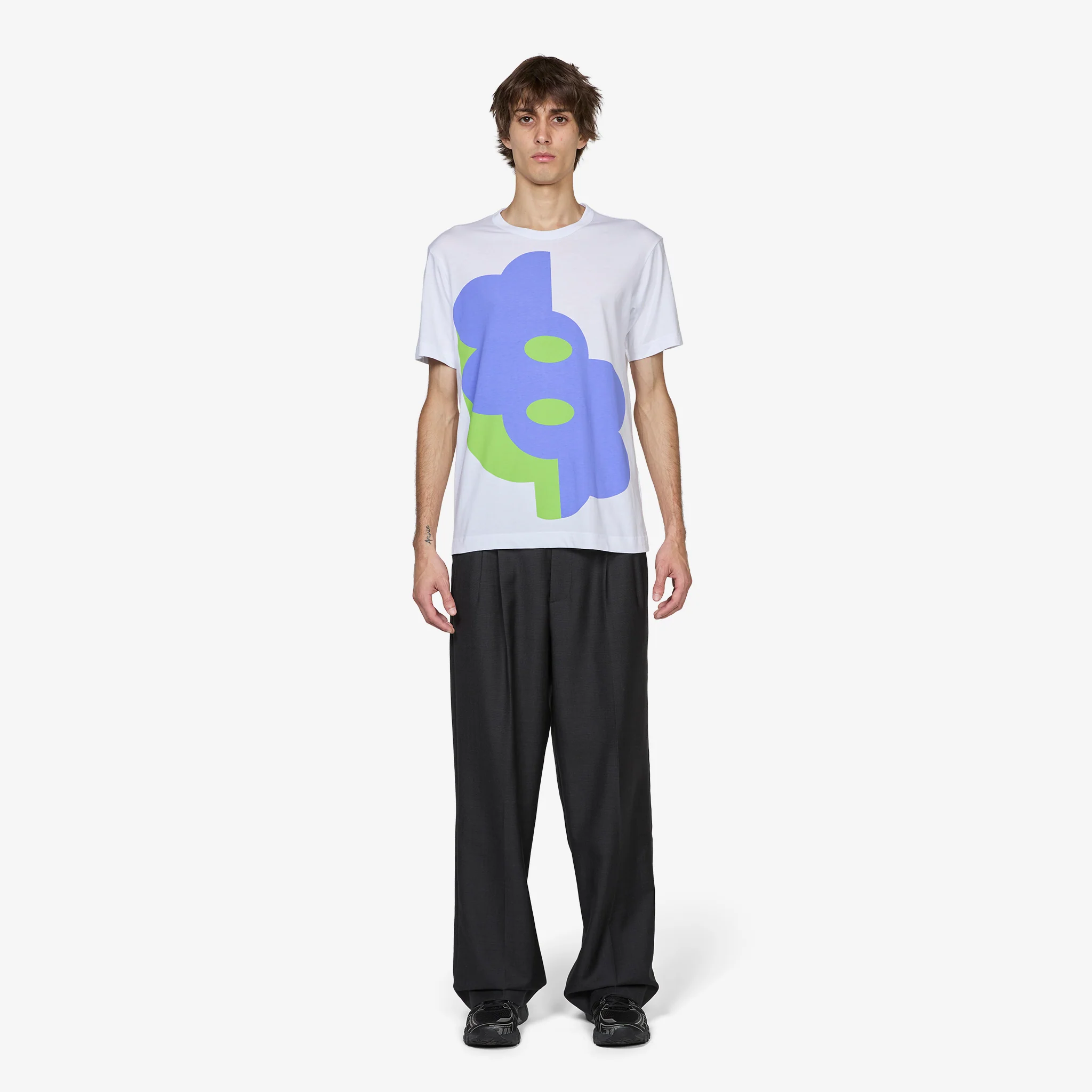 Printed Cotton Jersey T-Shirt White - Image 4