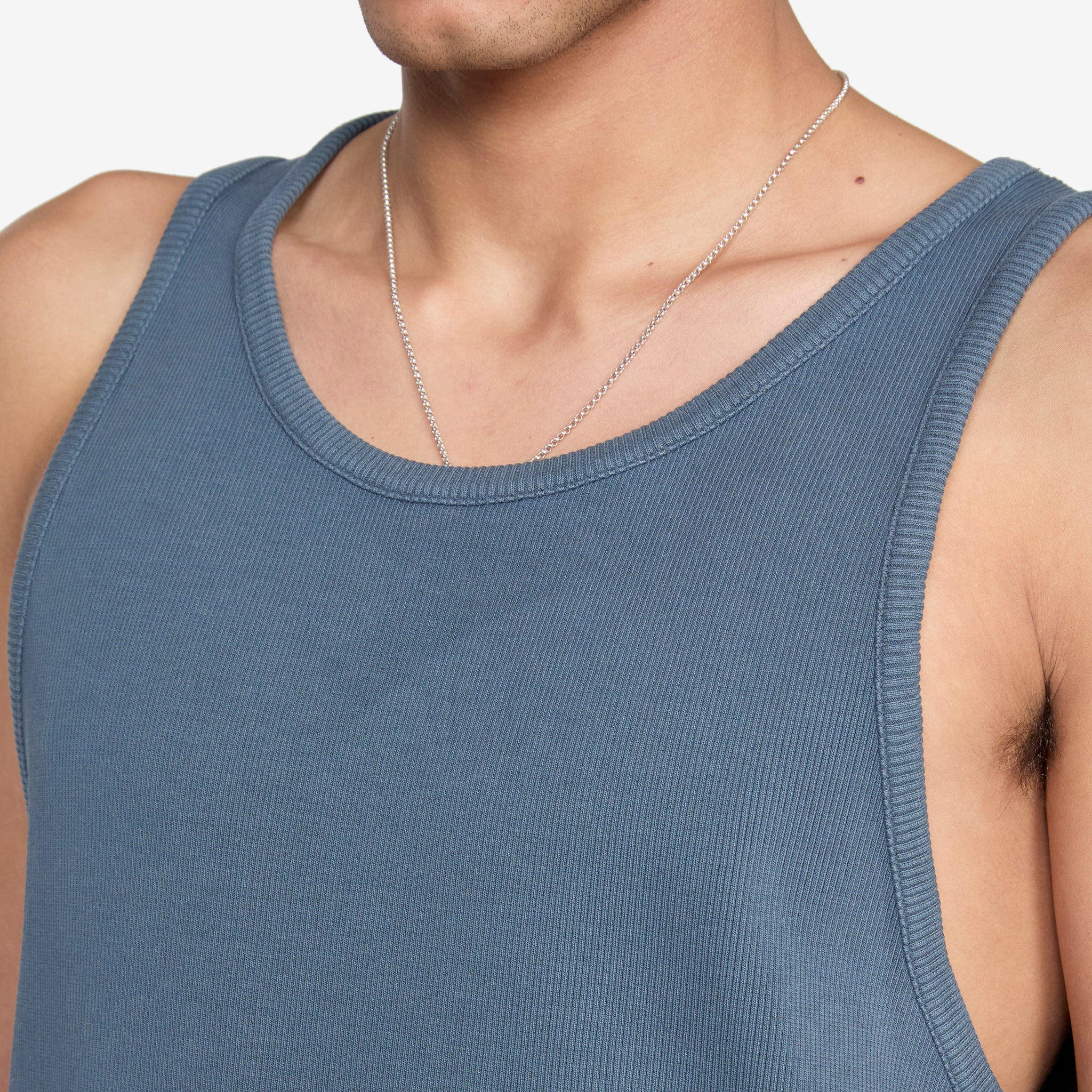 Rib Tank Top Dark Grey - Image 3