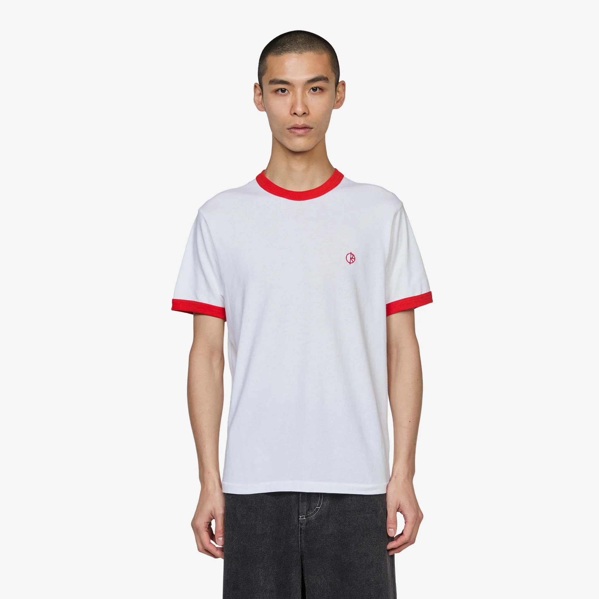 Ringer T-Shirt White | Red