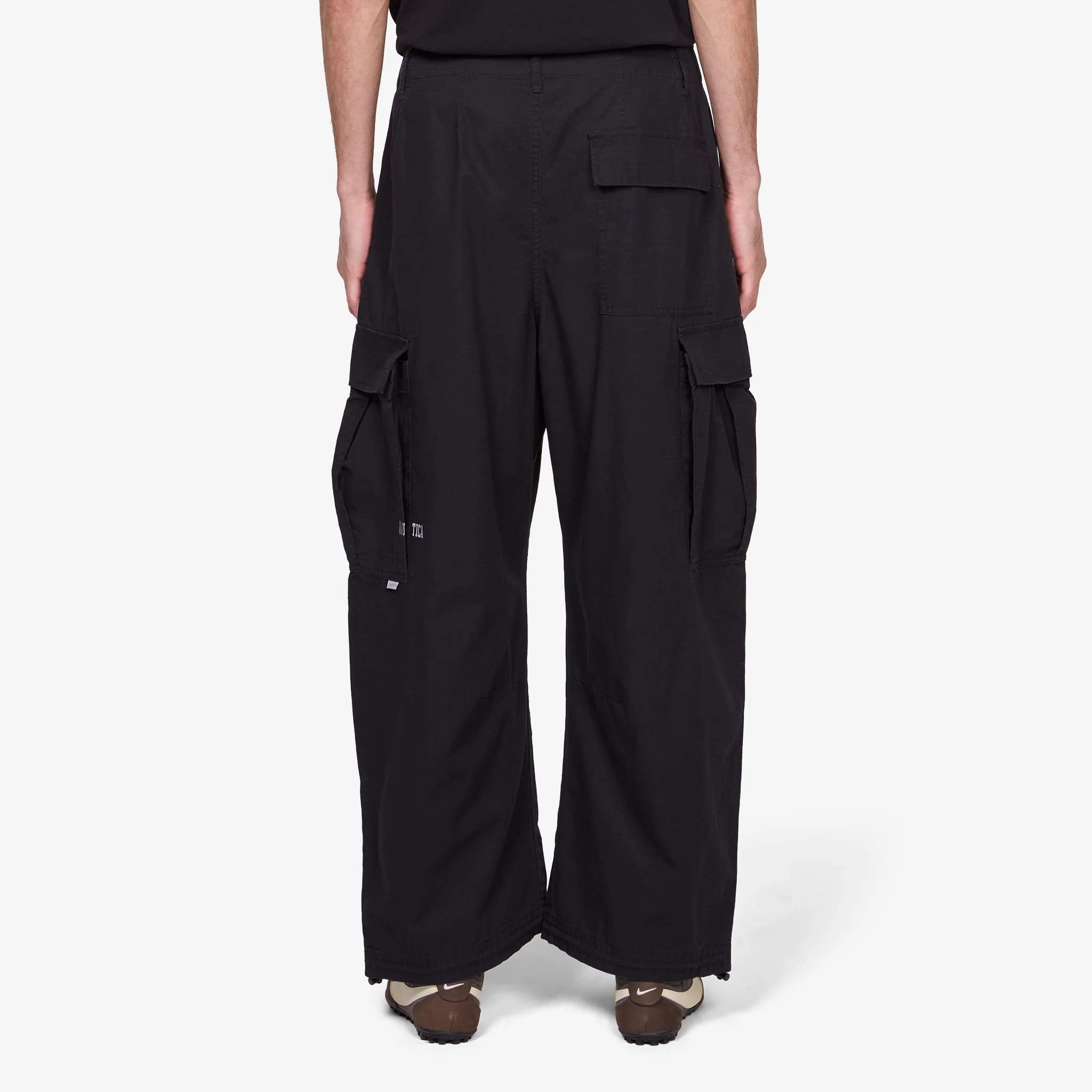 Ripstop Camo Curve Cargo Pants Black - Image 3