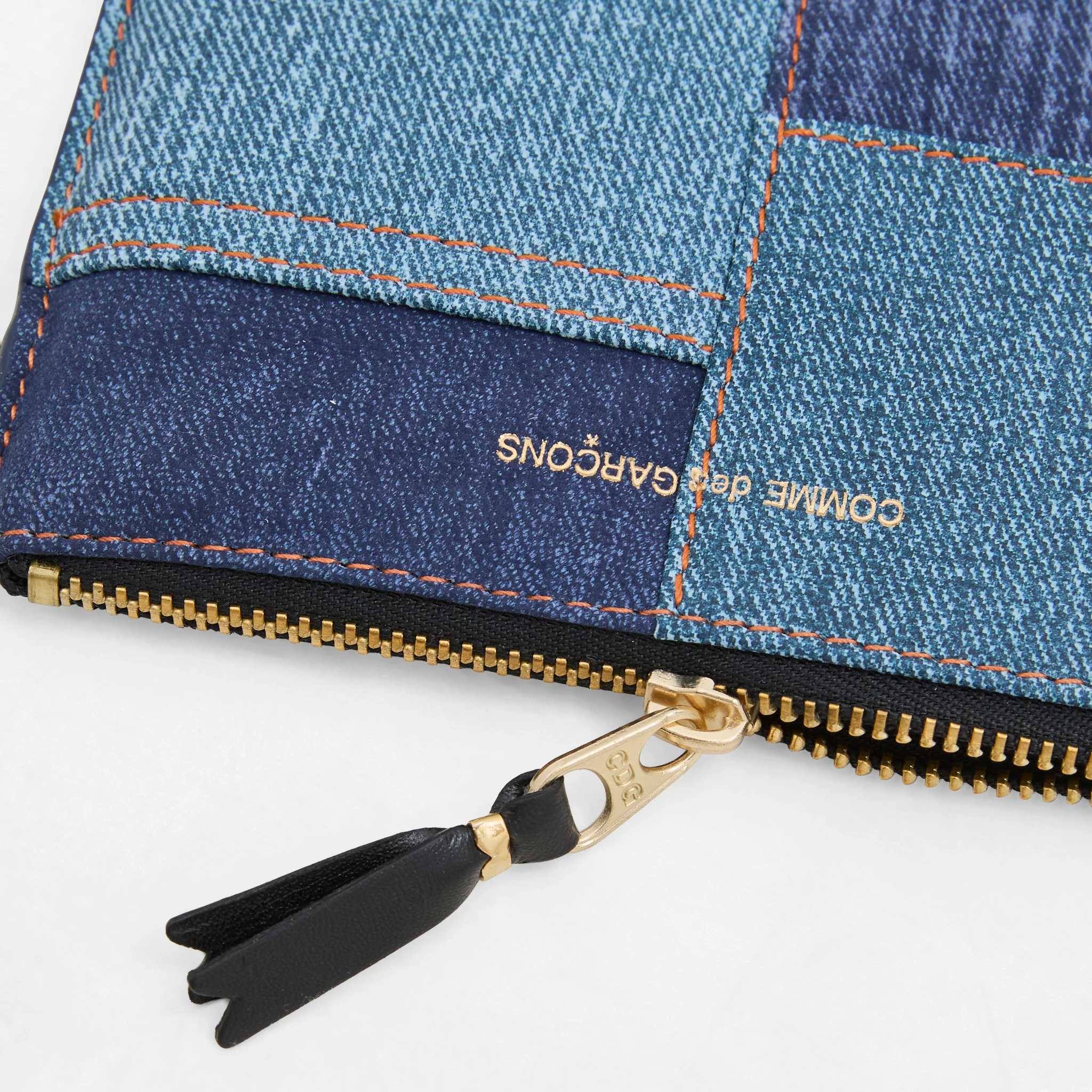 SA8100DP Denim Patchwork Wallet Blue Denim - Image 3
