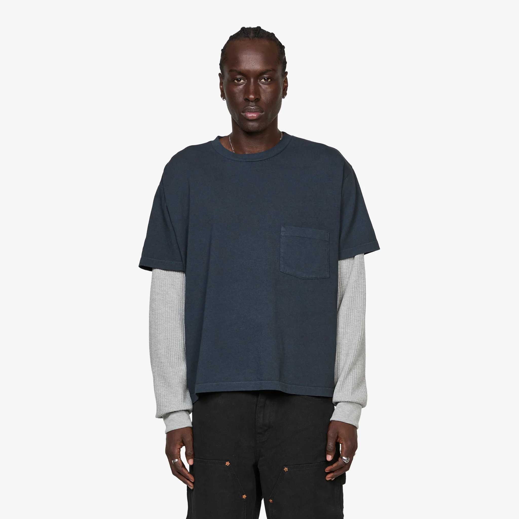 Santa Fe Layered Thermal T-Shirt Vintage Black