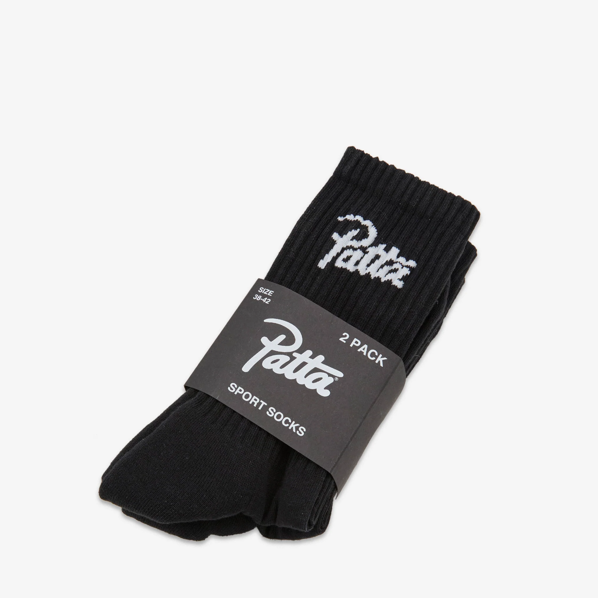 Script Logo Sport Socks Black