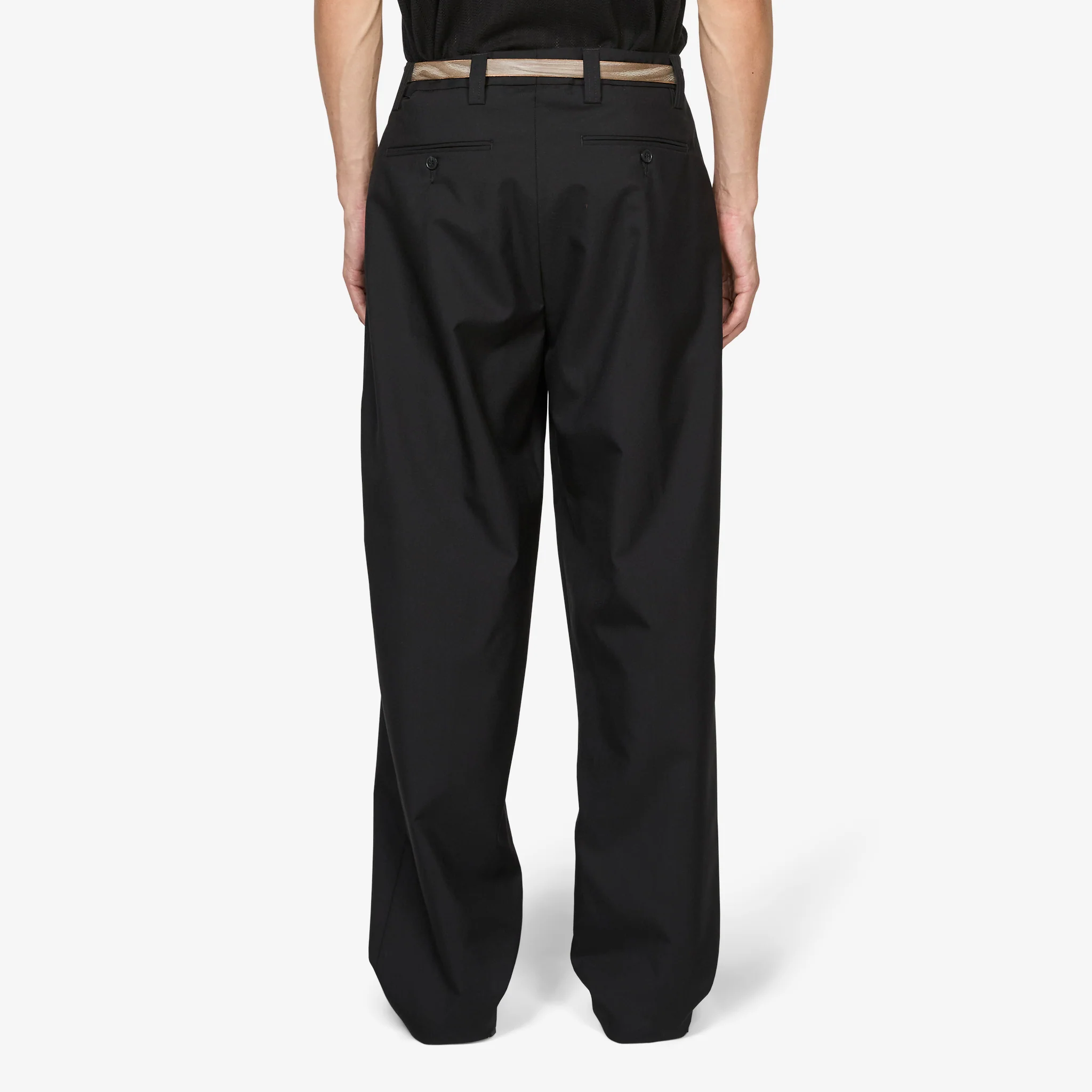 Service Trousers Black Tropical Wool - Image 2