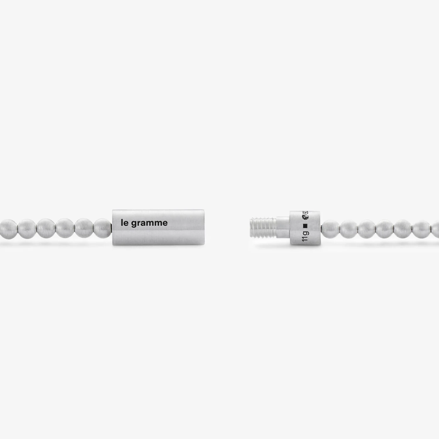 11g Brushed Sterling Silver Beads Bracelet - Image 3