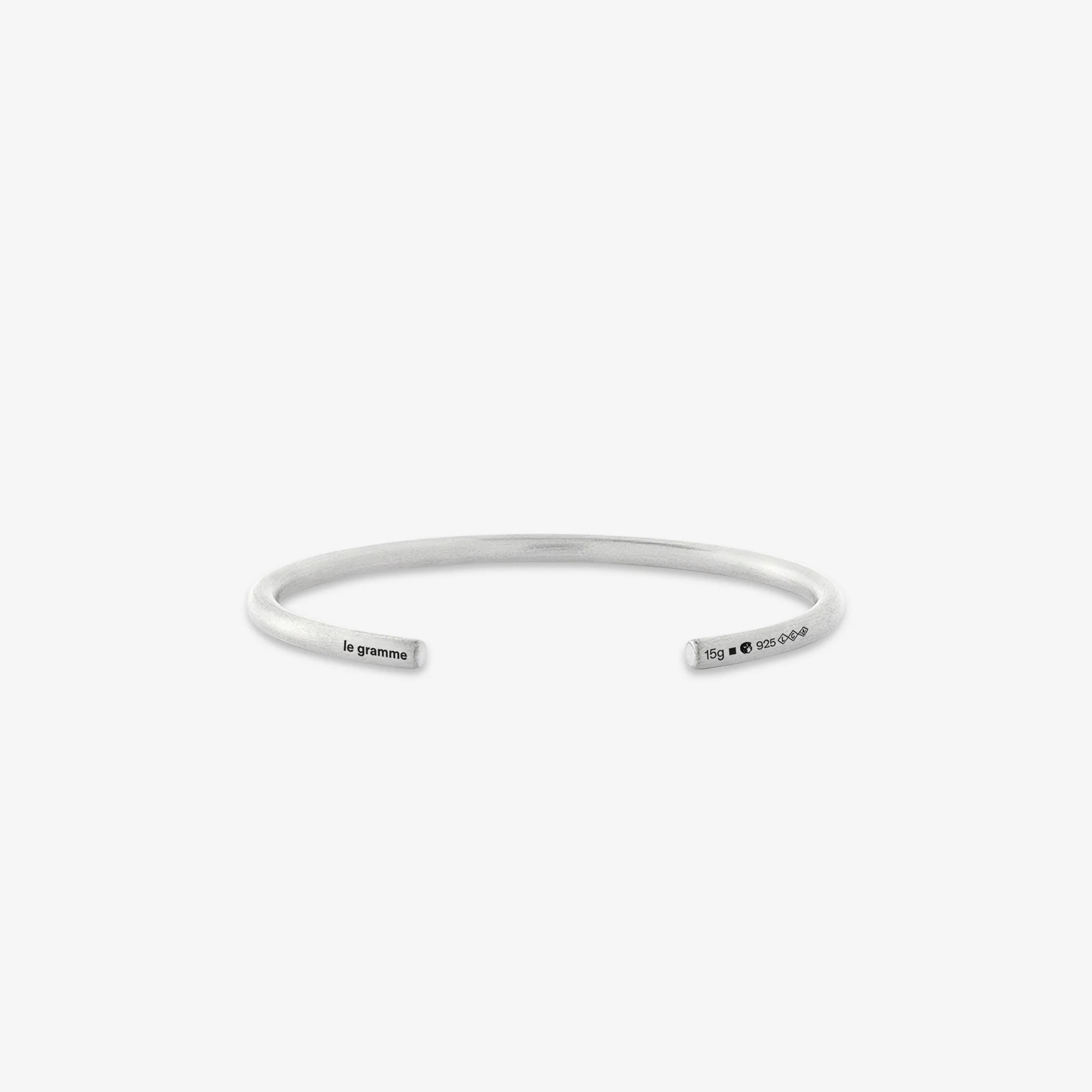 15g Brushed Sterling Silver Bangle Bracelet