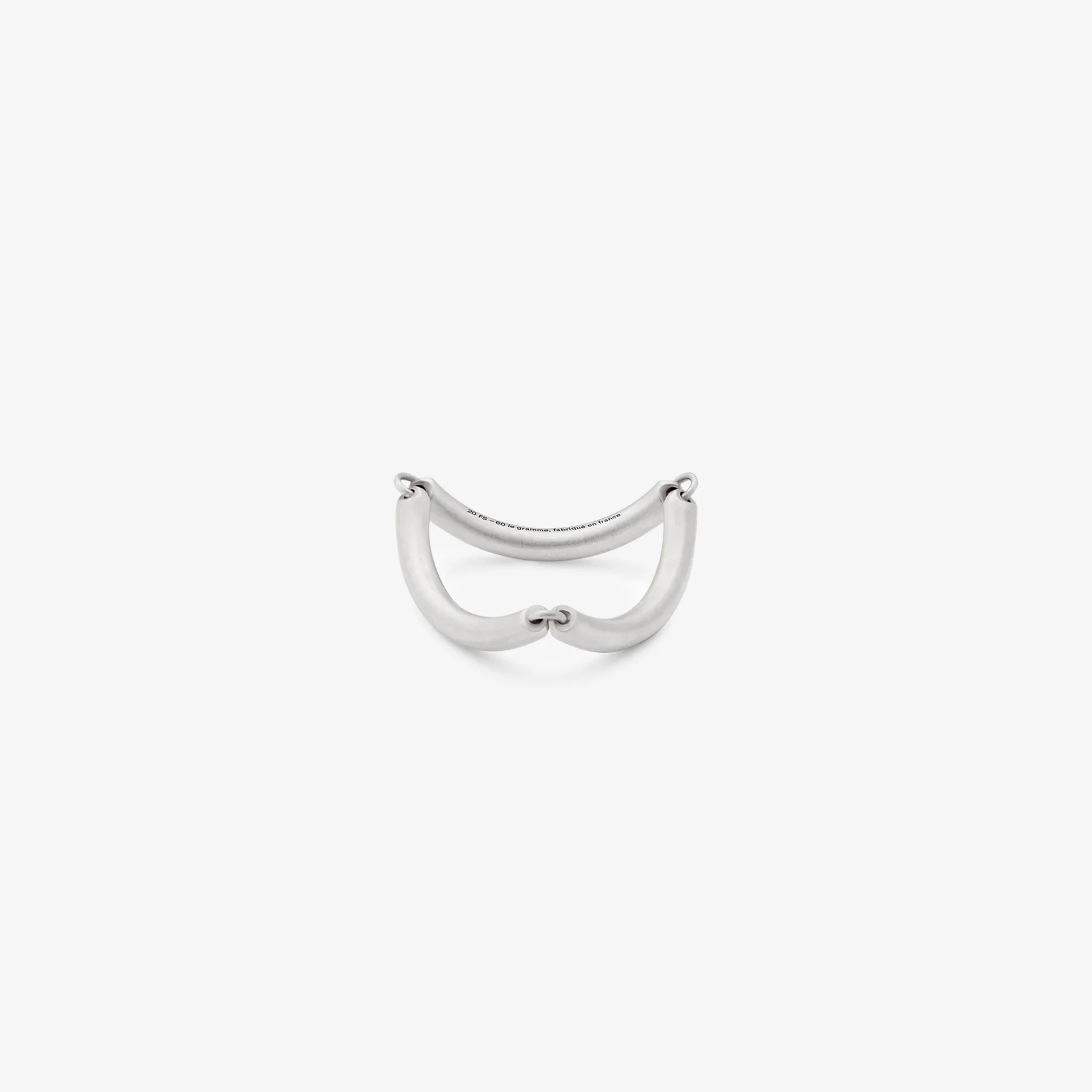 3g Brushed Sterling Silver Segment Ring - Image 3
