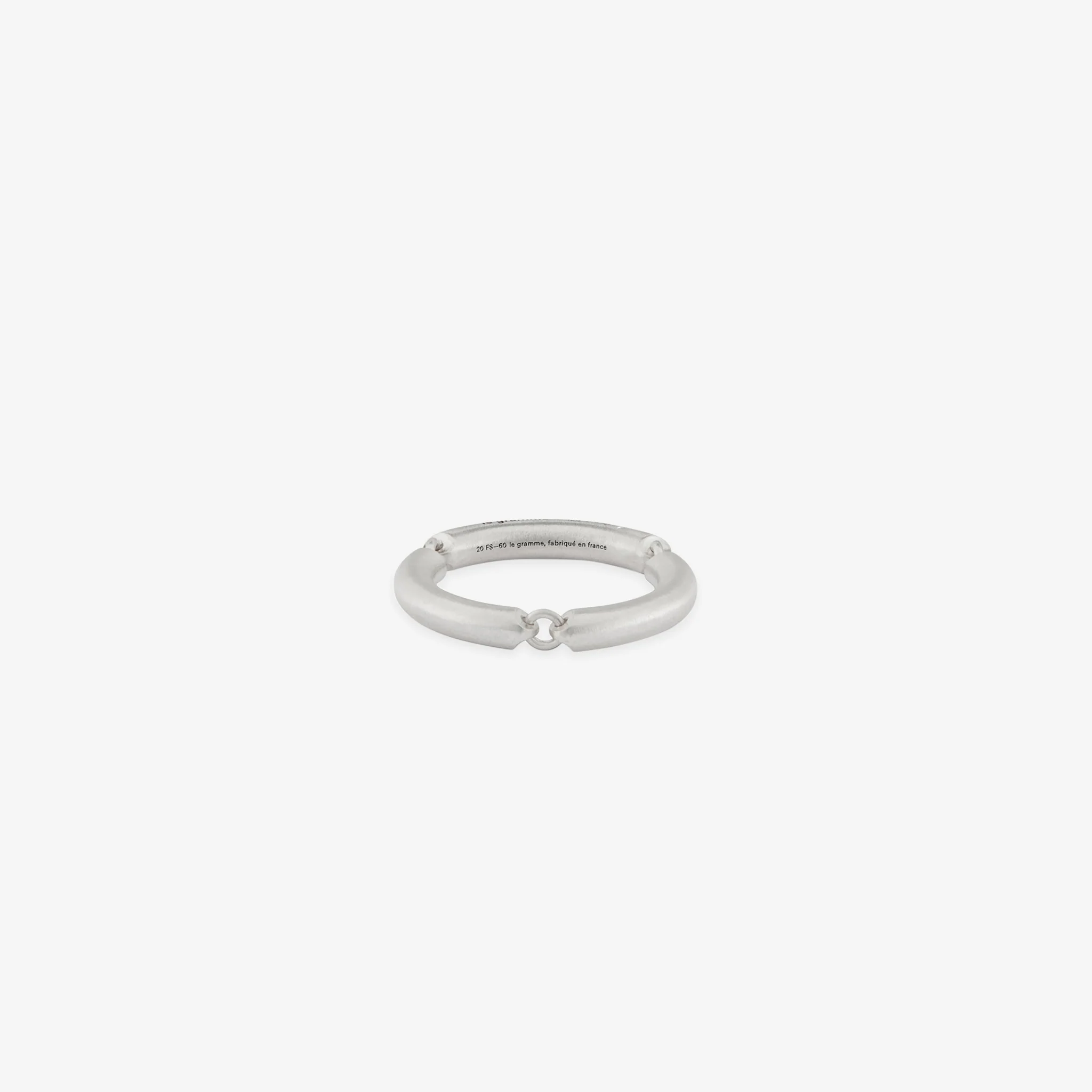 5g Brushed Sterling Silver Segment Ring