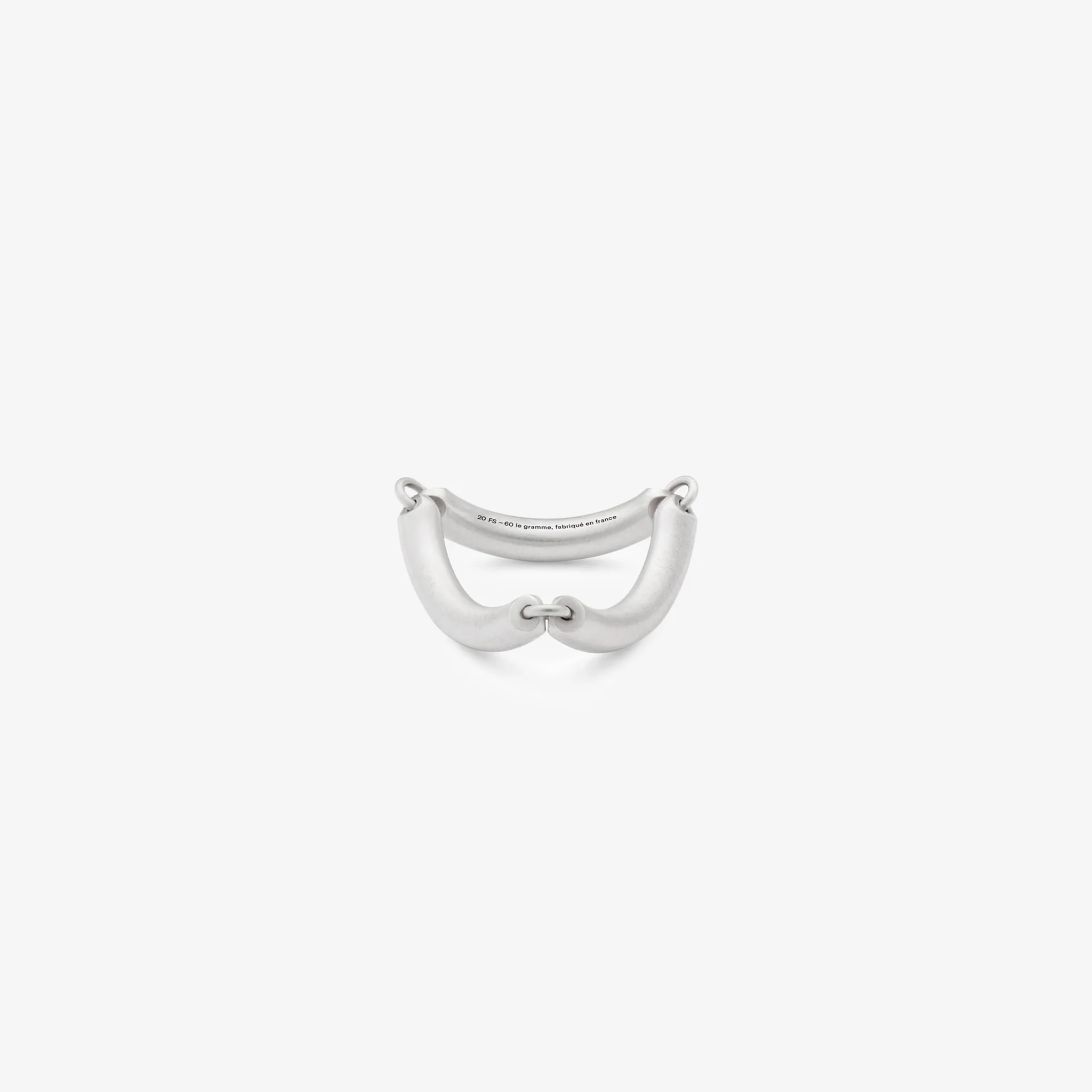 5g Brushed Sterling Silver Segment Ring - Image 3