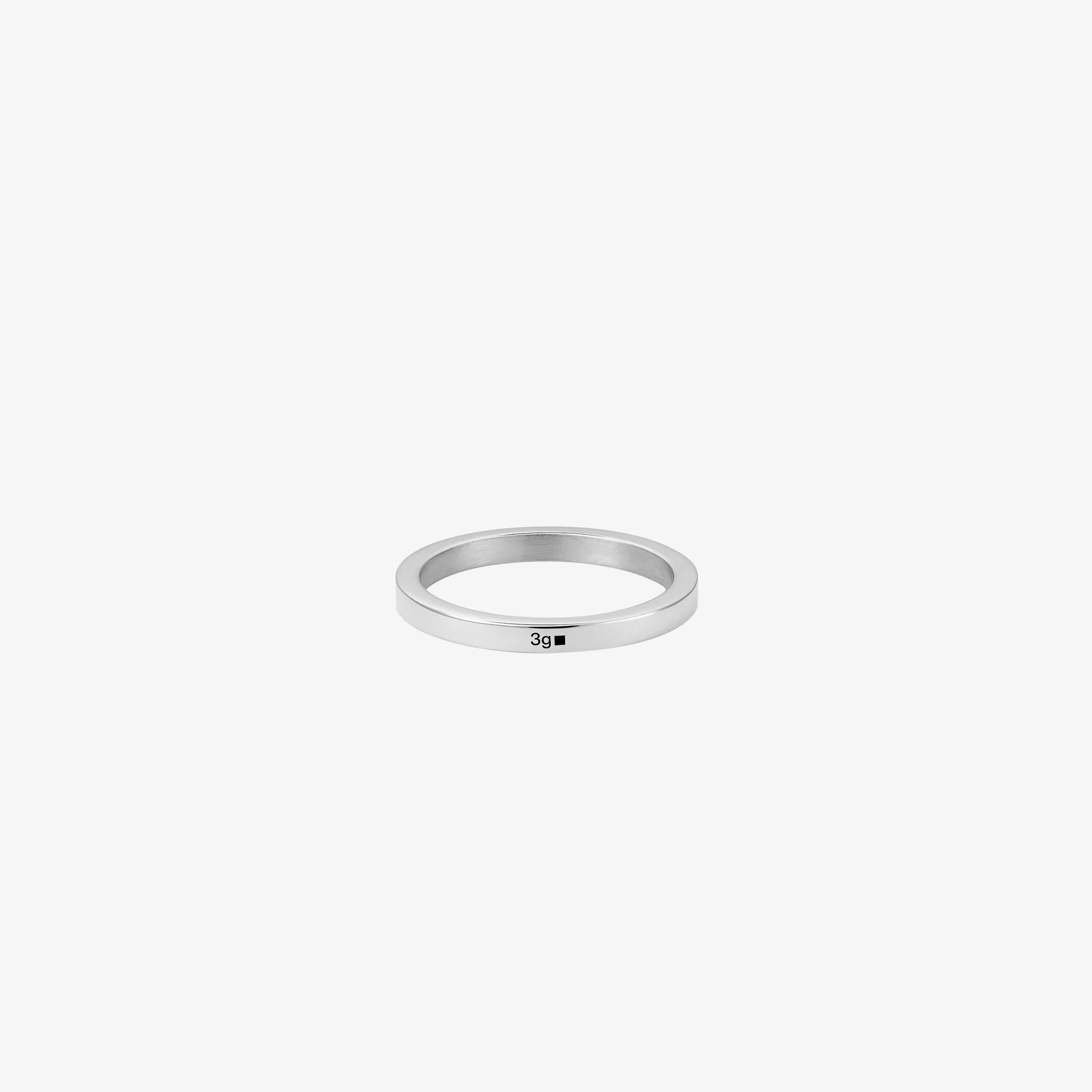 3g Brushed Sterling Silver Ribbon Ring