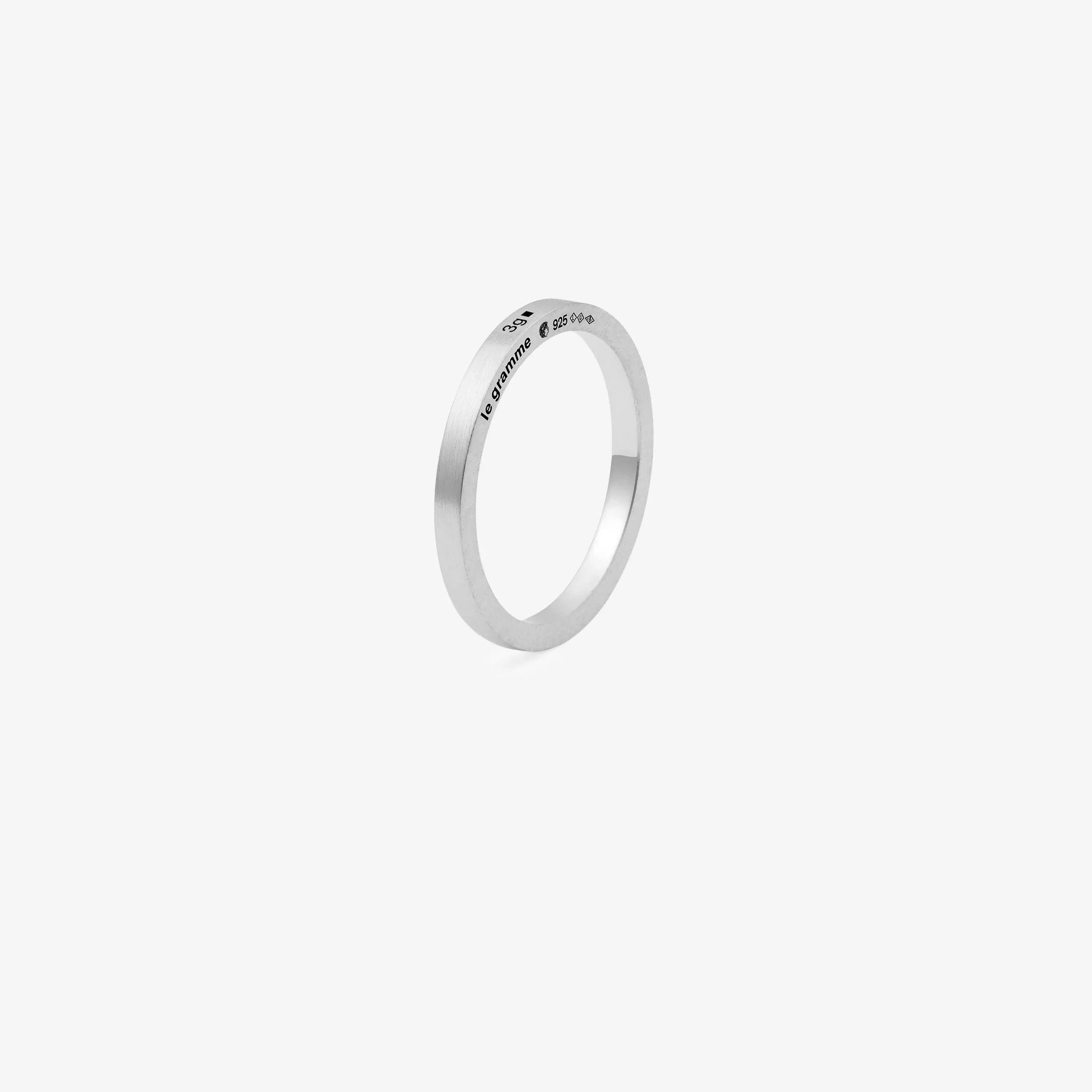 3g Brushed Sterling Silver Ribbon Ring - Image 3