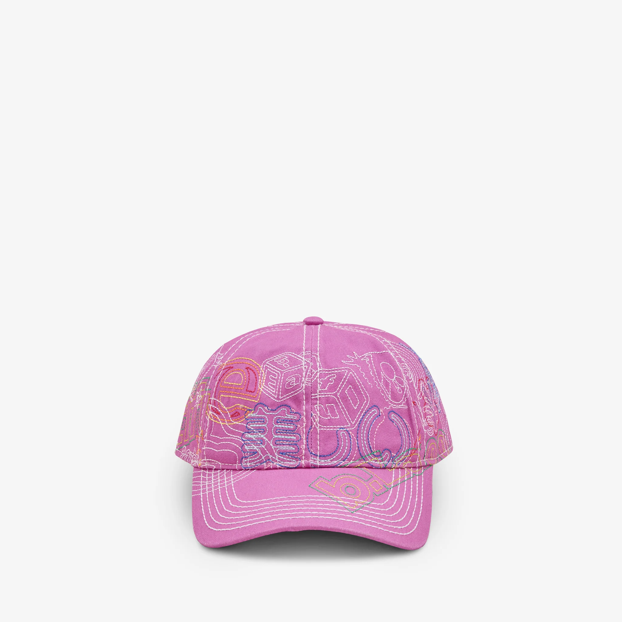 Stitch Mania 6 Panel Hat Off | Pink | Multi