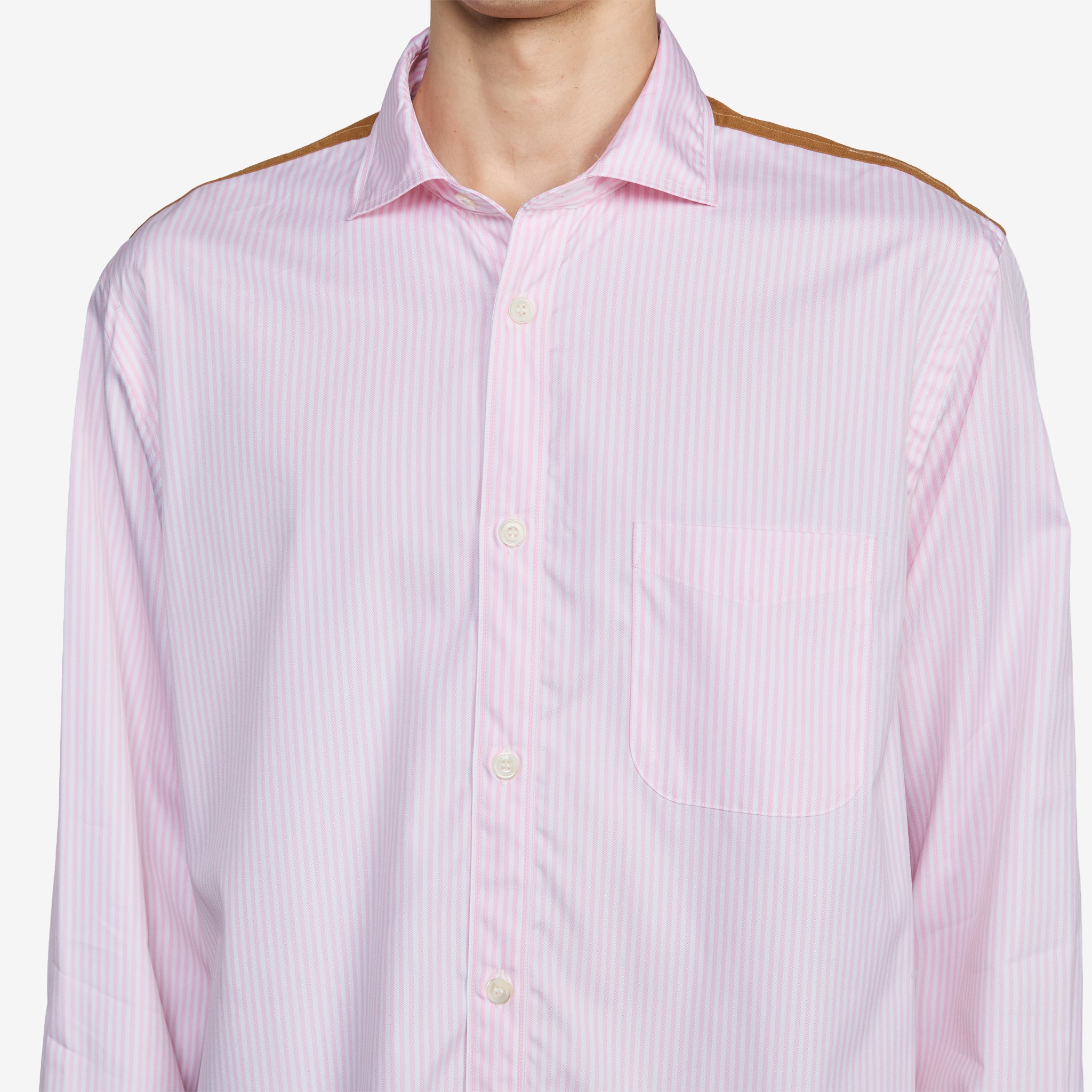 Stripe & Check Shirt White | Pink | Red - Image 3