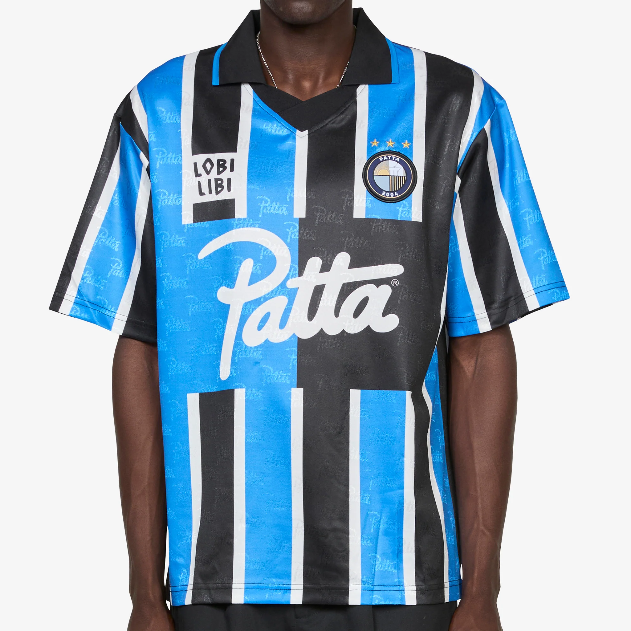 Stripe Football Jersey French Blue - Image 4
