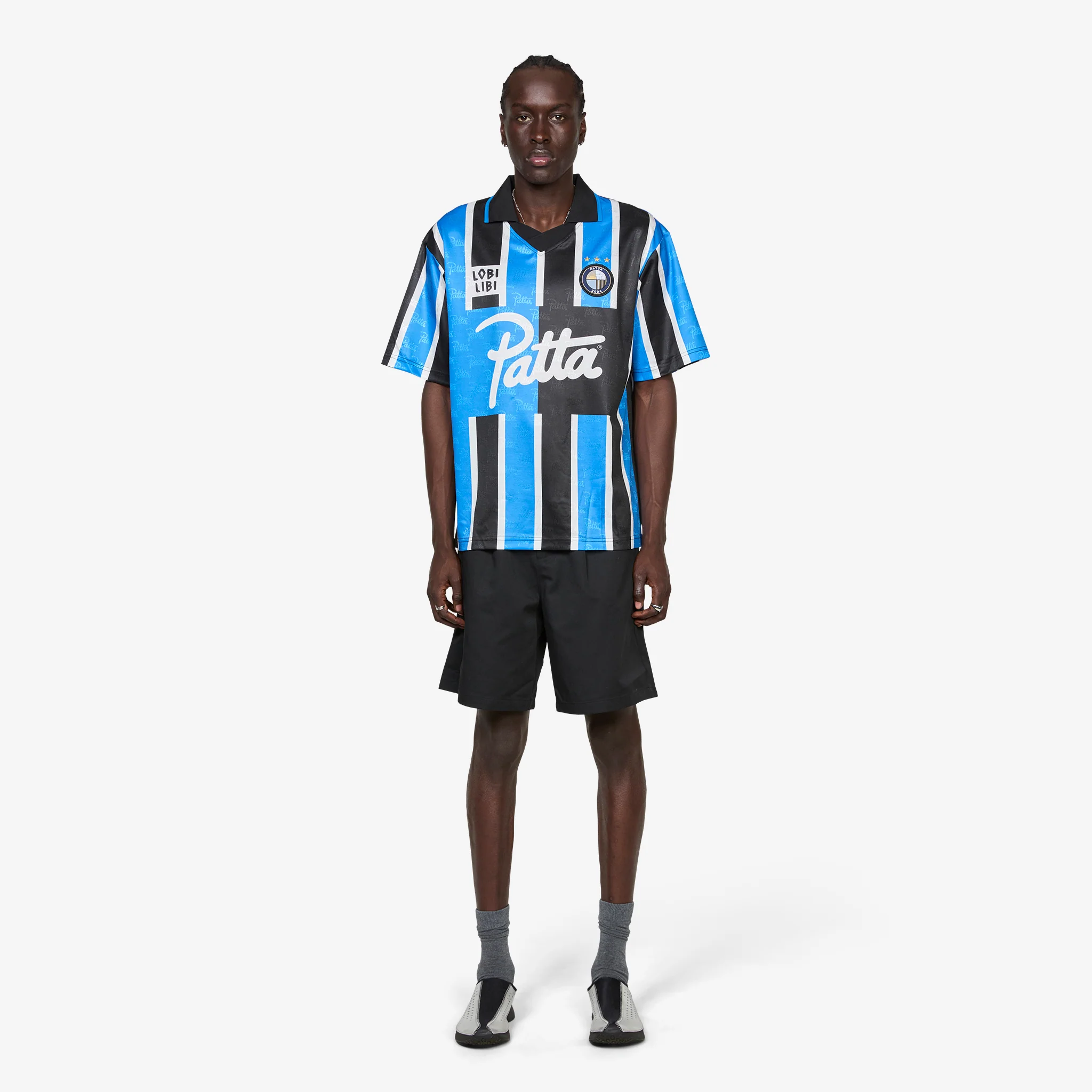 Stripe Football Jersey French Blue - Image 5