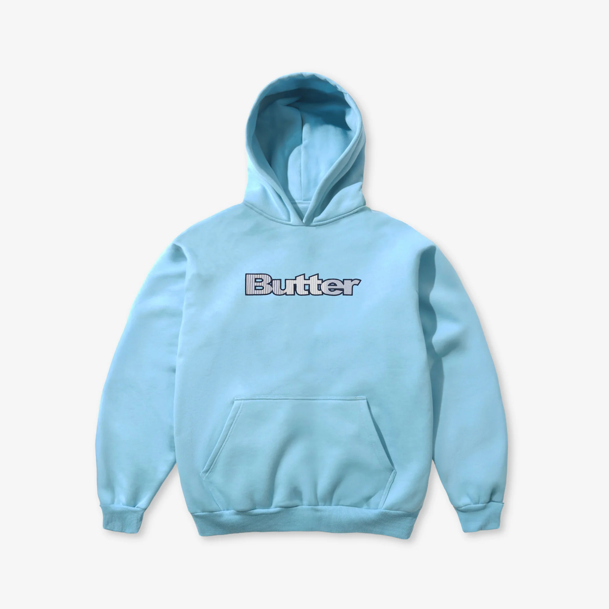 Stripe Logo Applique Pullover Hood Sky