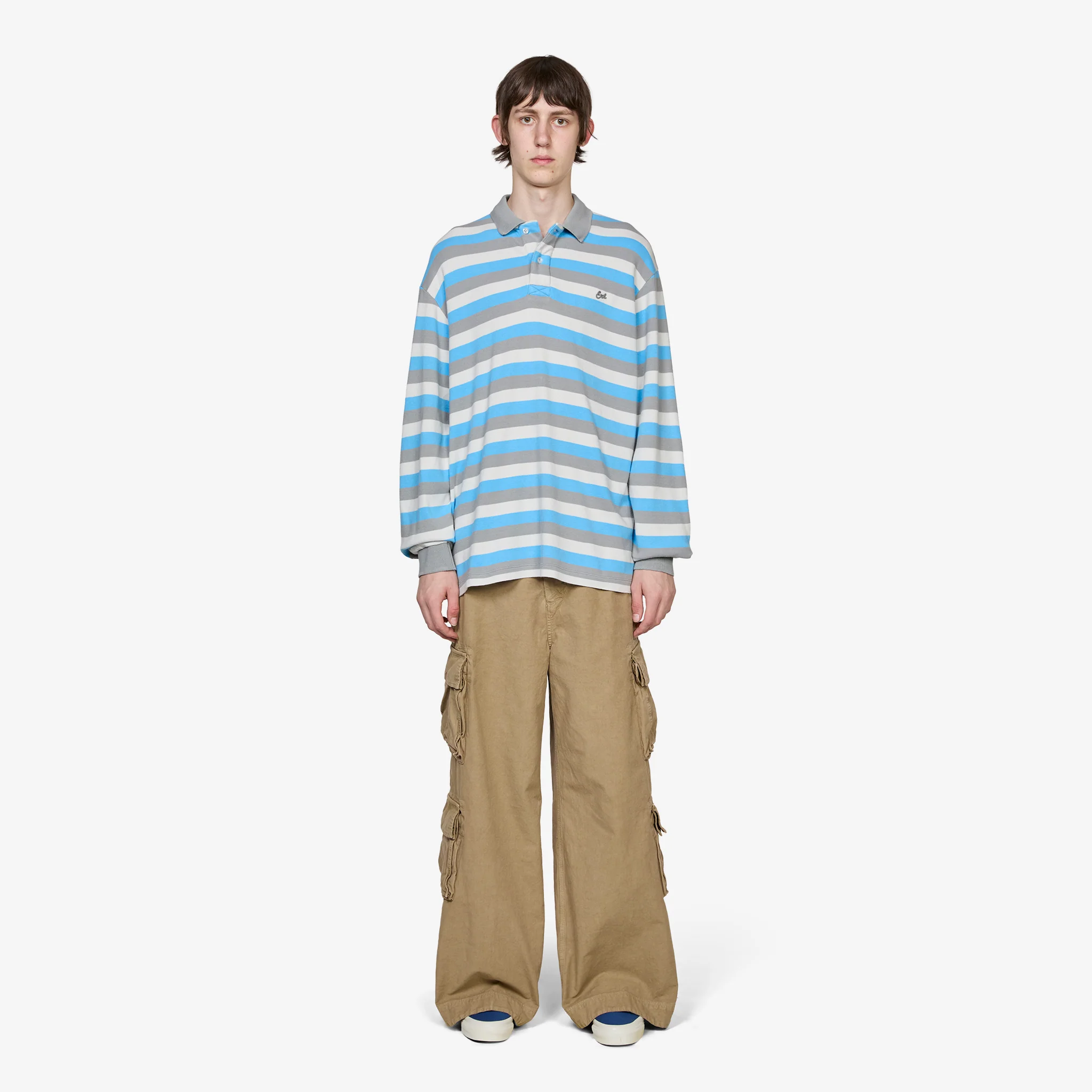 Striped Longsleeve Polo Stripe 2 - Image 6