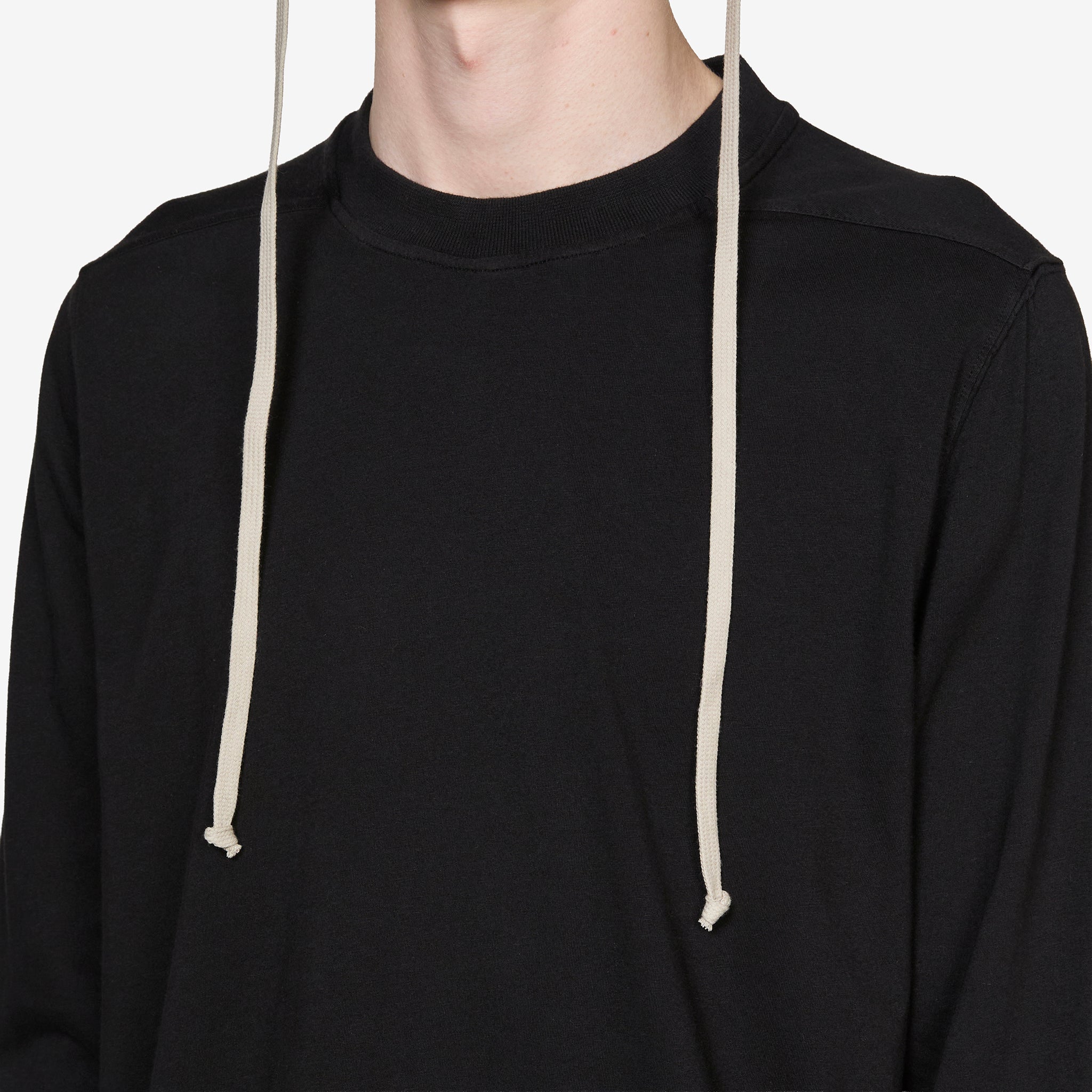 Temple Crewneck Black Medium Weight Cotton Jersey - Image 3