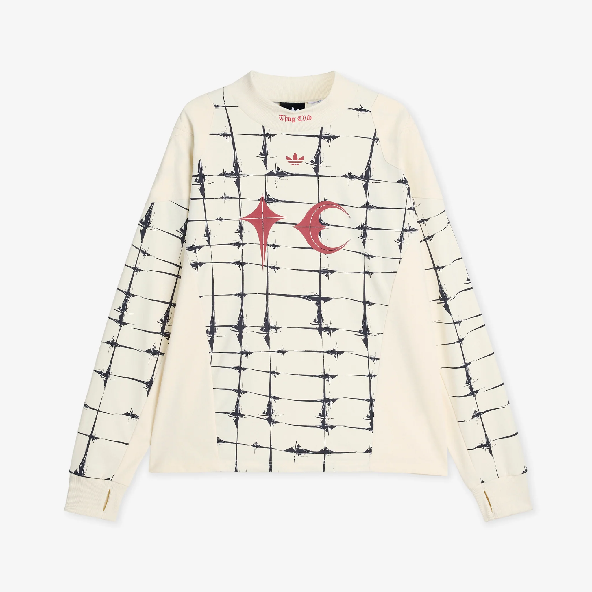 Thug Club x Goalie Longsleeve T-Shirt Cream White