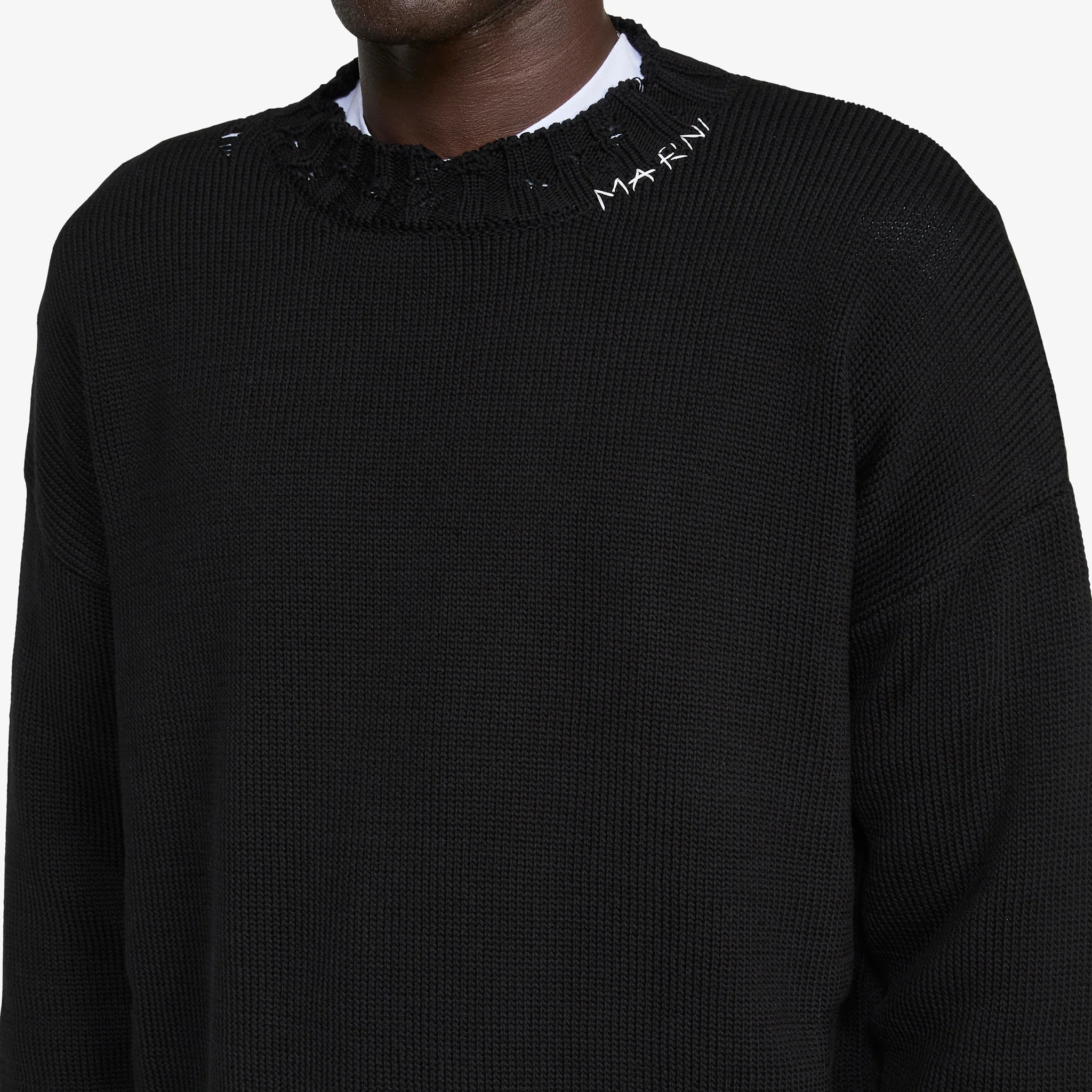 Twisted Crewneck Sweater Black - Image 2
