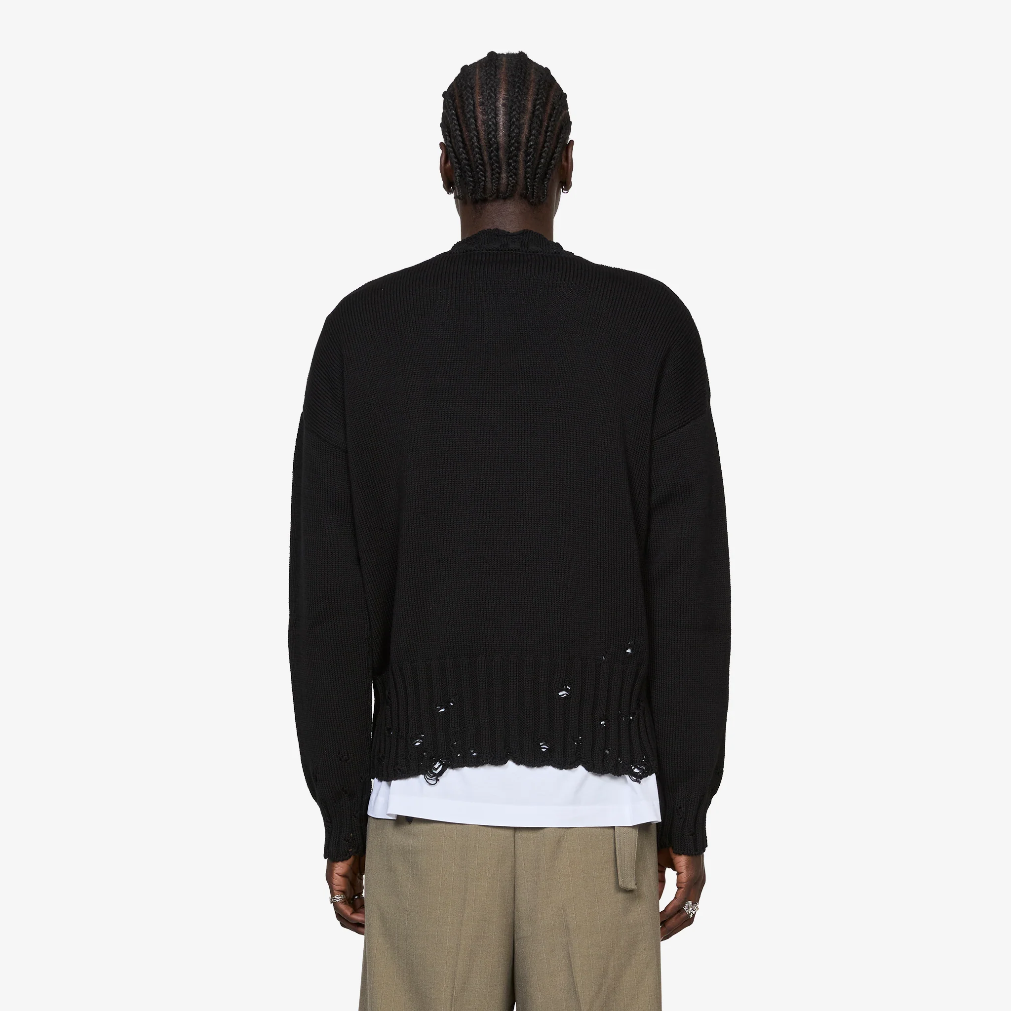 Twisted Crewneck Sweater Black - Image 3